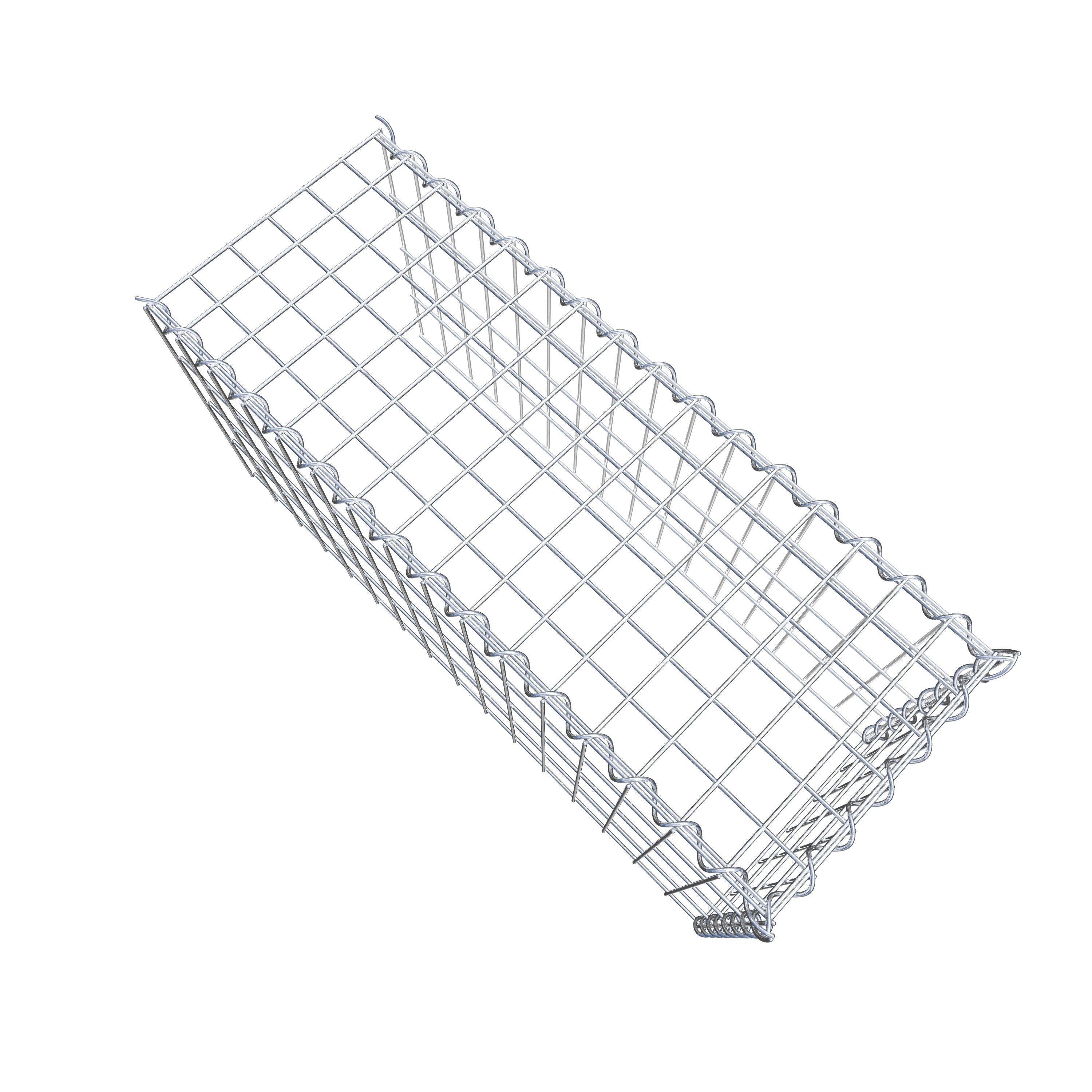 Monteret gabion type 4 80 cm x 40 cm x 30 cm (L x H x D), maskestørrelse 5 cm x 10 cm, spiral