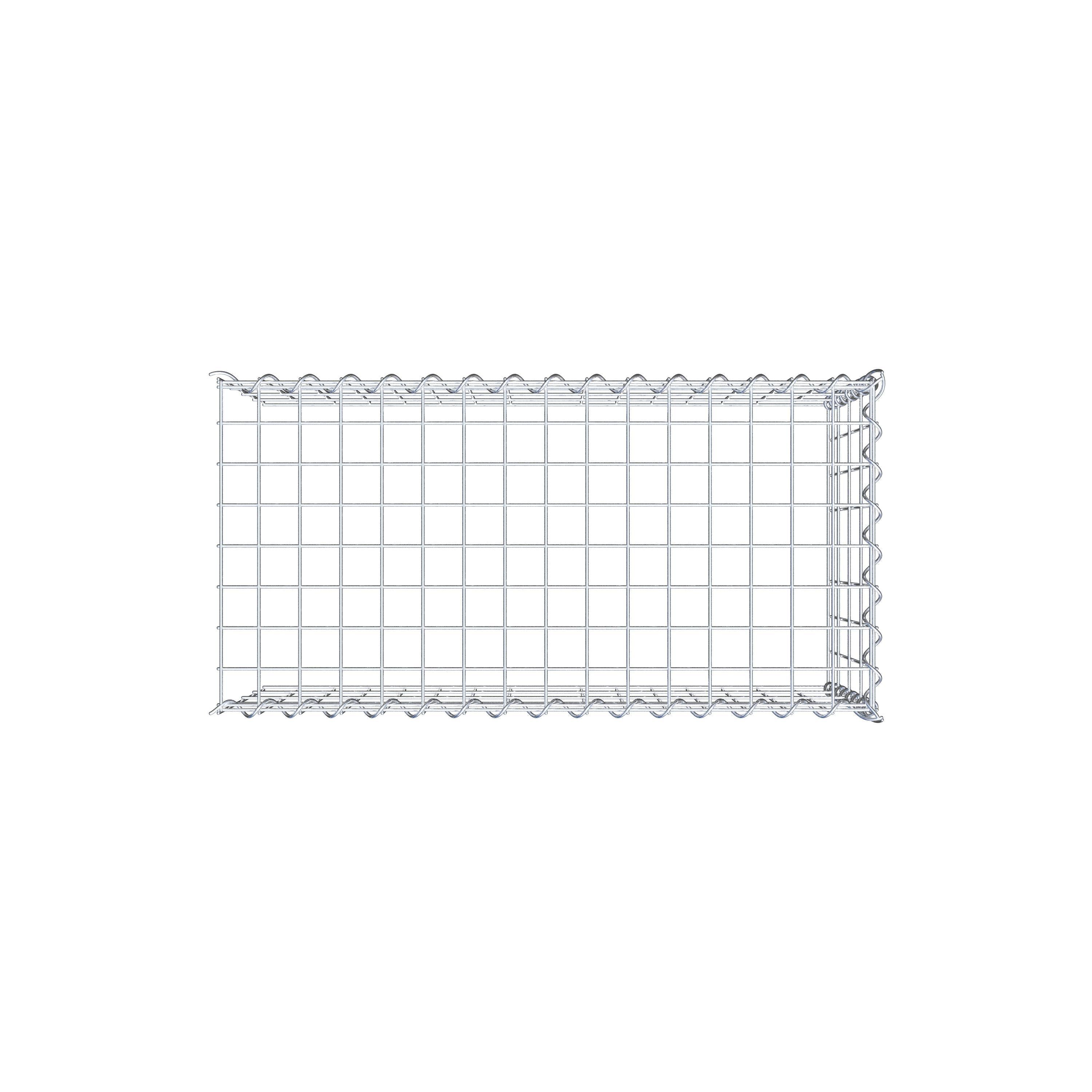 Opvokset gabion type 4 80 cm x 40 cm x 40 cm (L x H x D), maskestørrelse 5 cm x 10 cm, spiral