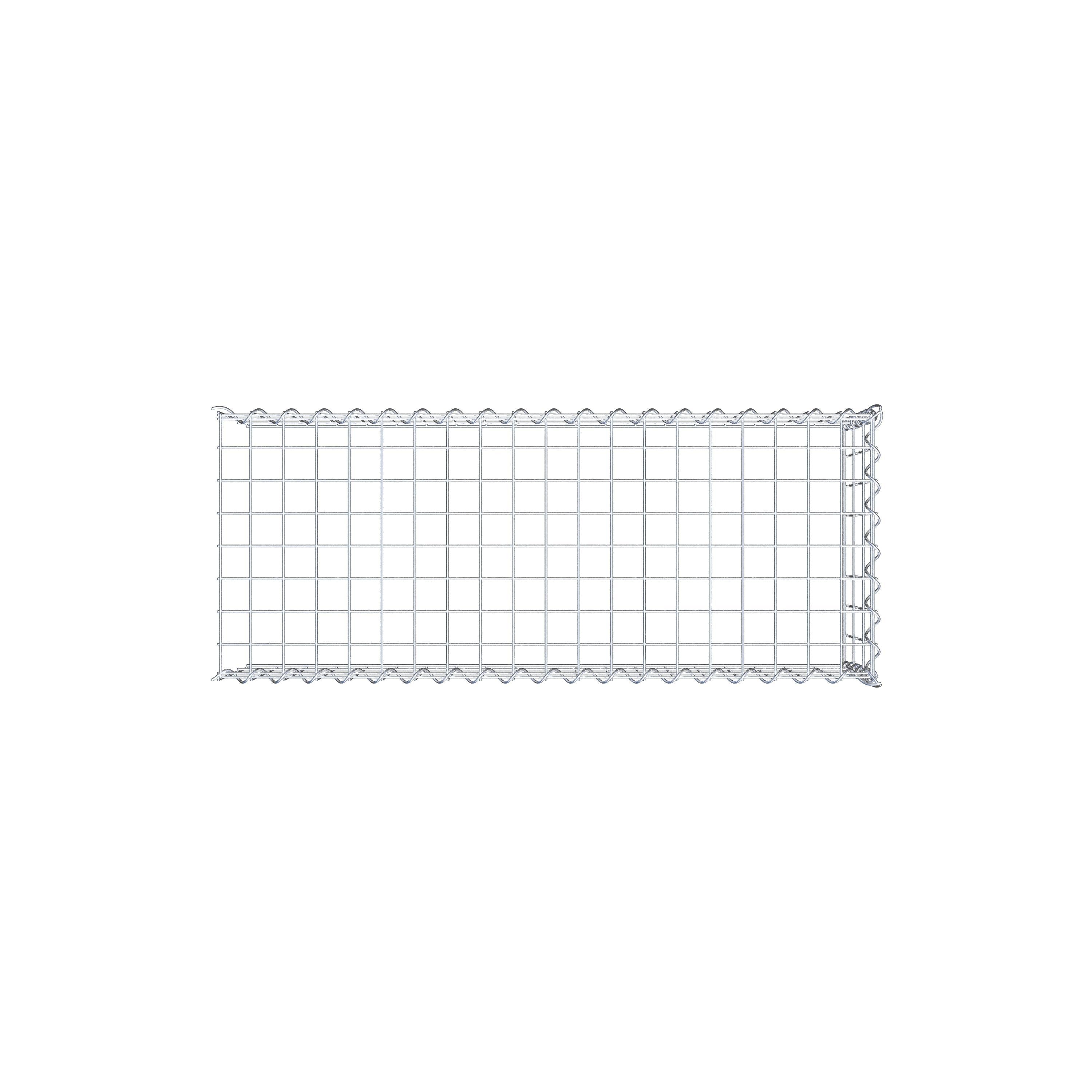 Grown-on gabion type 4 100 cm x 30 cm x 40 cm (L x H x D), mesh size 5 cm x 10 cm, spiral