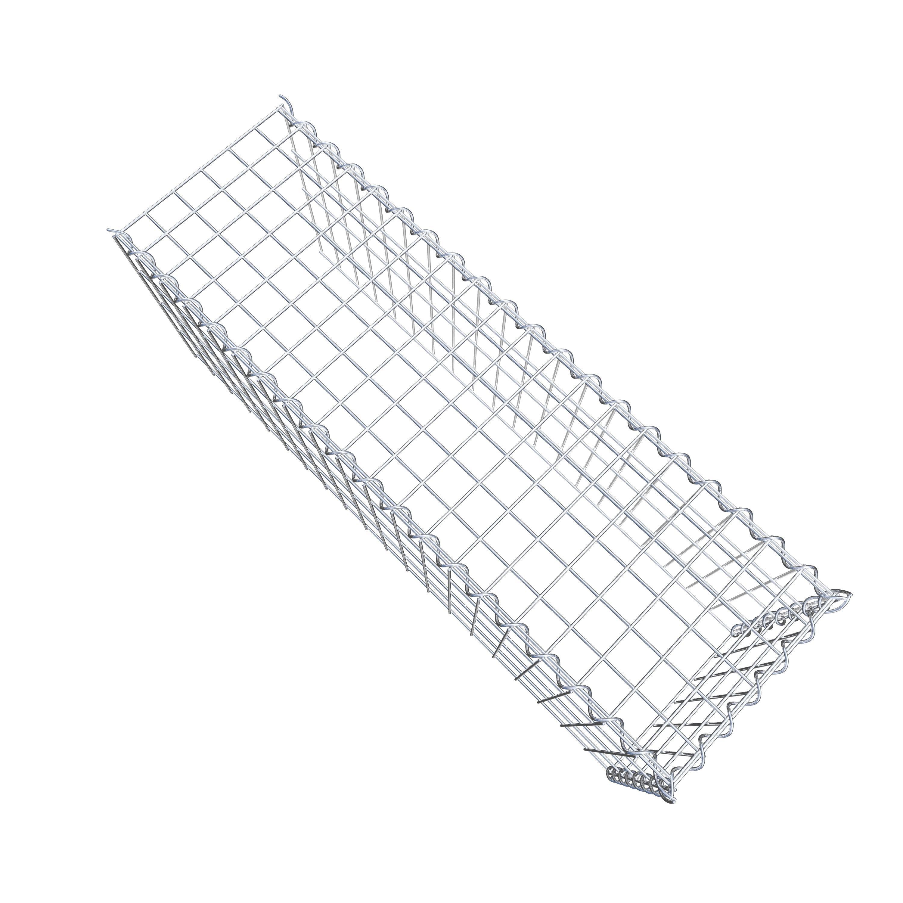 Opvokset gabion type 4 100 cm x 40 cm x 30 cm (L x H x D), maskestørrelse 5 cm x 10 cm, spiral