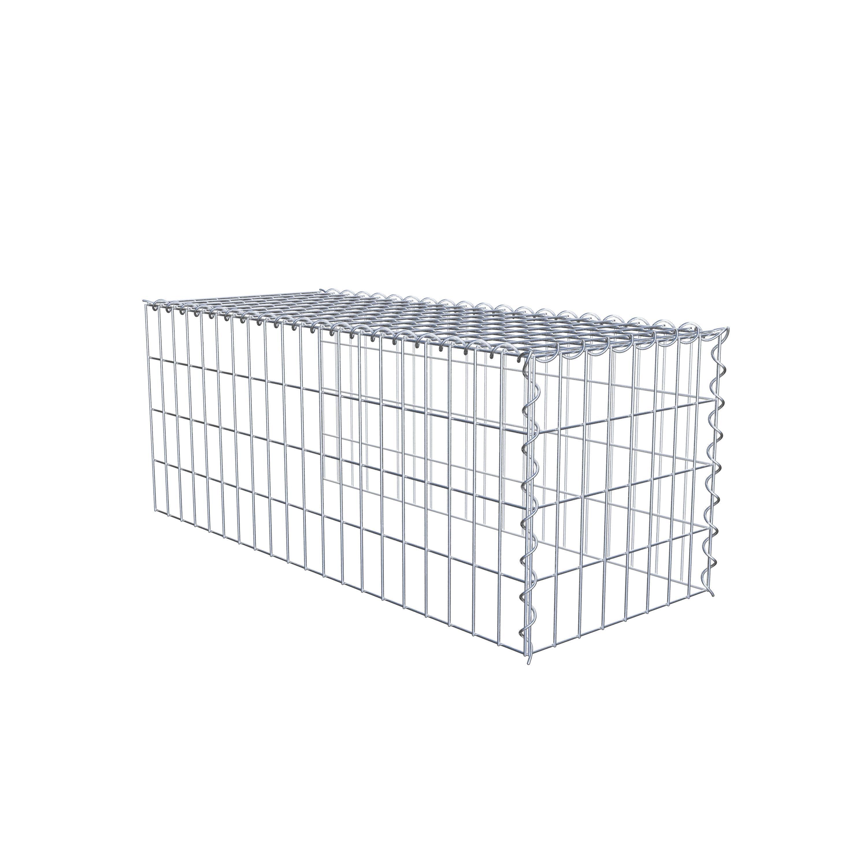 Grown-on gabion type 4 100 cm x 40 cm x 40 cm (L x H x D), mesh size 5 cm x 10 cm, spiral