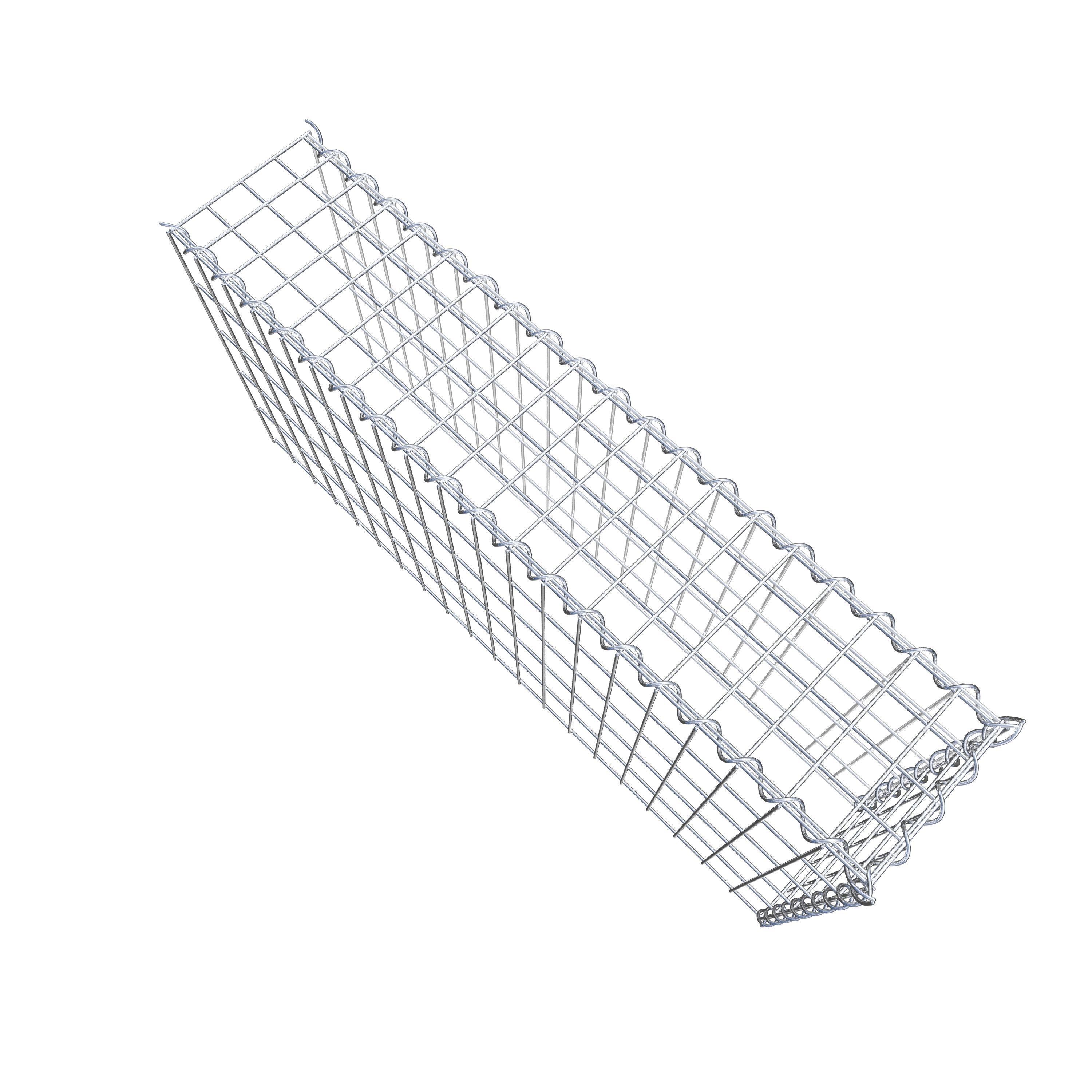 Opvokset gabion type 4 100 cm x 50 cm x 20 cm (L x H x D), maskestørrelse 5 cm x 10 cm, spiral