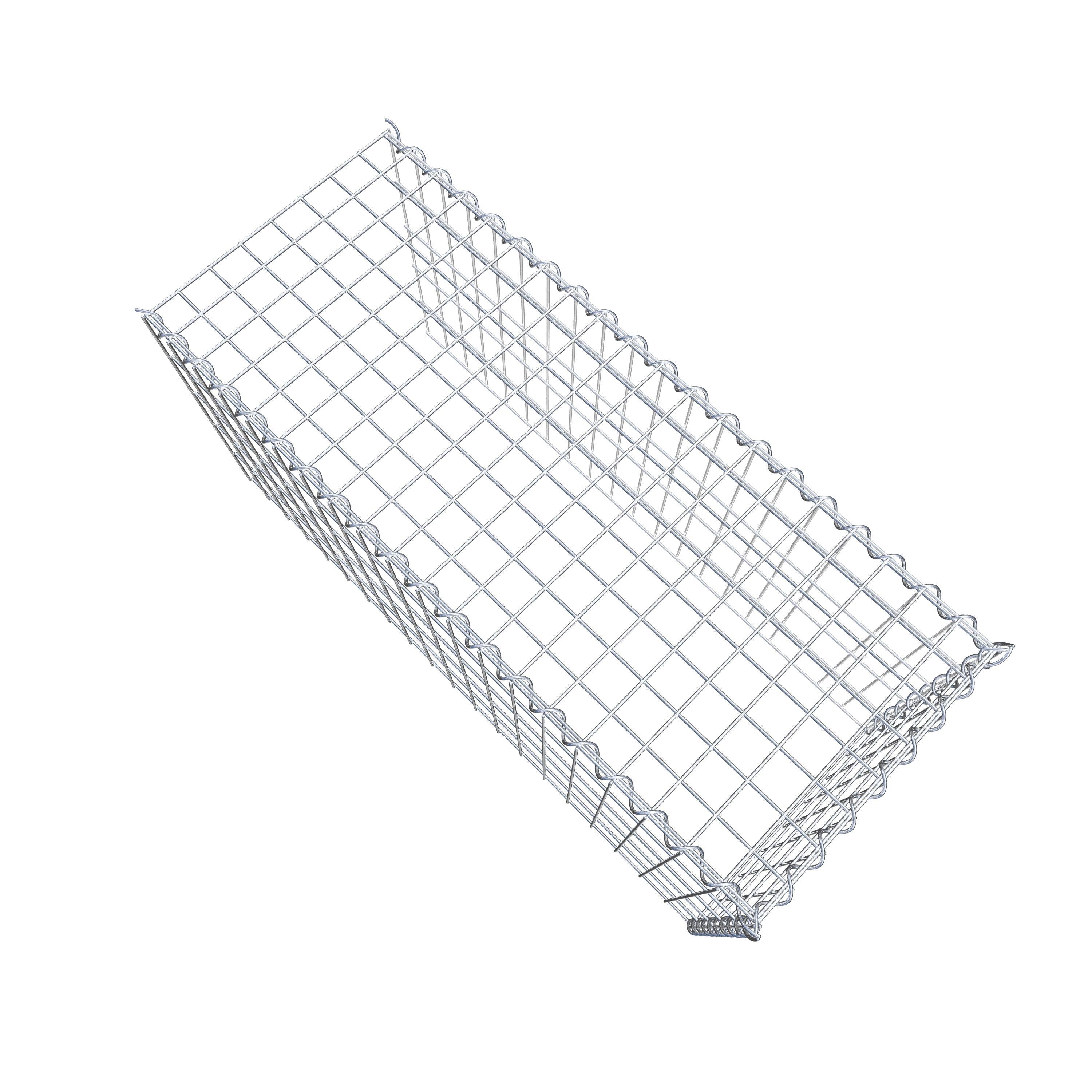 Grown-on gabion type 4 100 cm x 50 cm x 40 cm (L x H x D), mesh size 5 cm x 10 cm, spiral