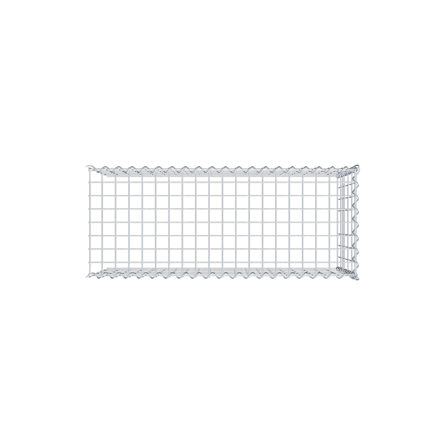 Grown-on gabion type 4 100 cm x 50 cm x 40 cm (L x H x D), mesh size 5 cm x 10 cm, spiral