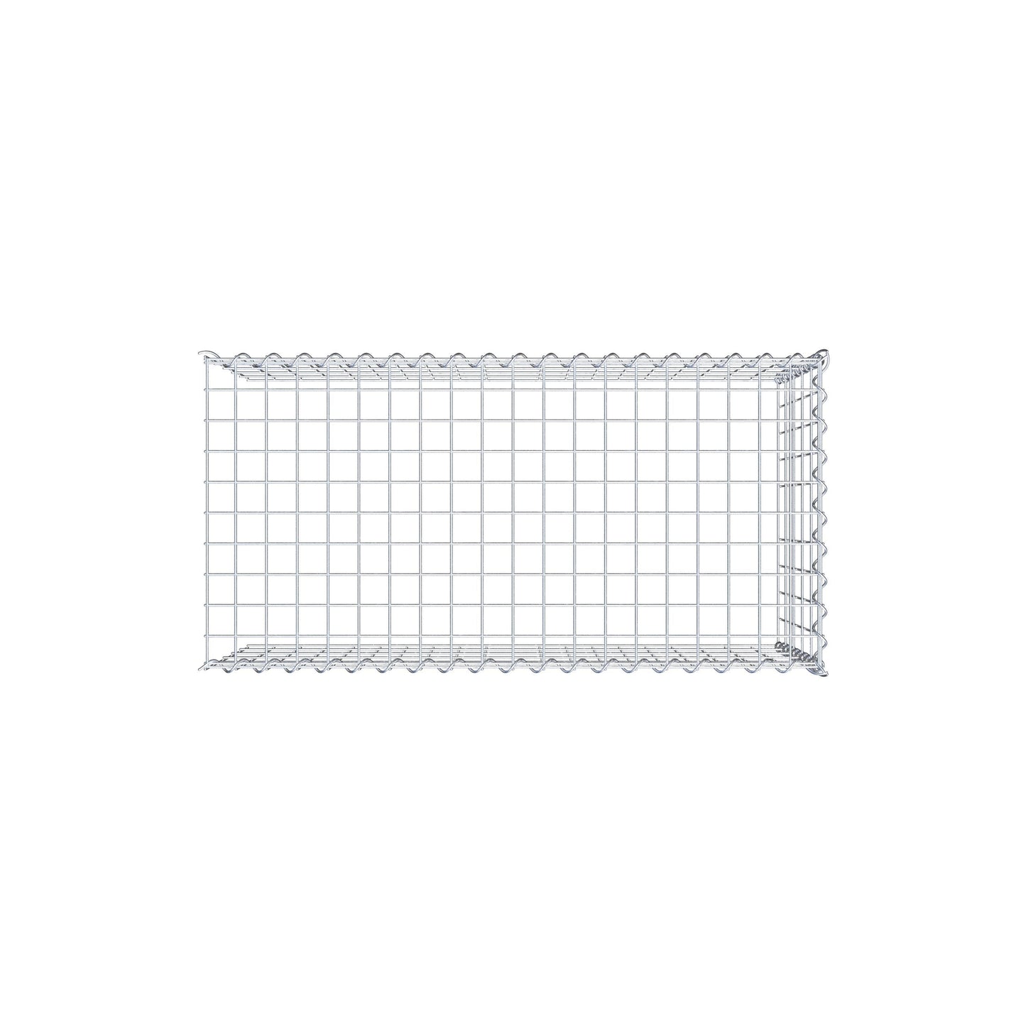 Gabion rapporté type 4 100 cm x 50 cm x 50 cm (L x H x P), mailles 5 cm x 10 cm, spirale