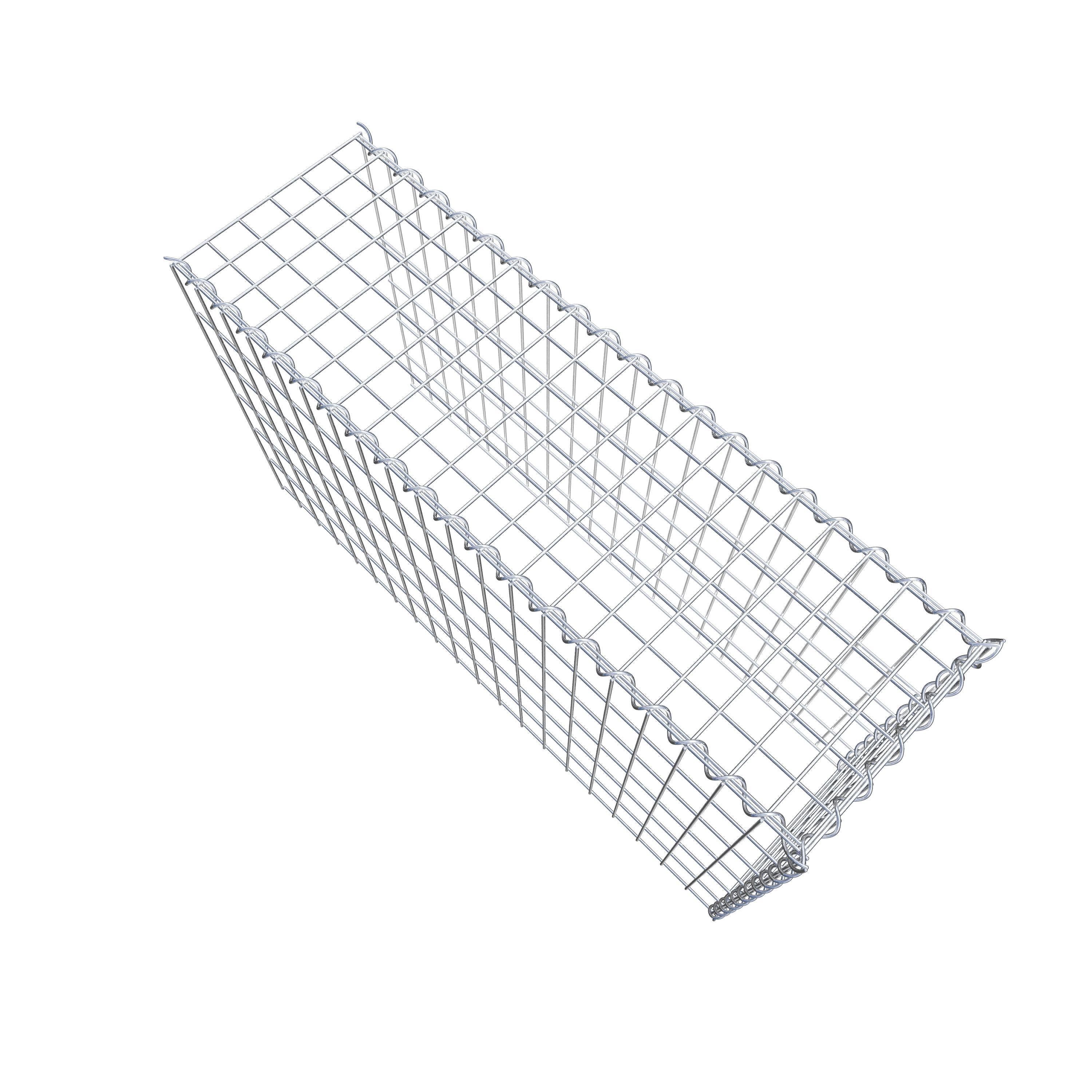 Grown-on gabion type 4 100 cm x 60 cm x 30 cm (L x H x D), mesh size 5 cm x 10 cm, spiral