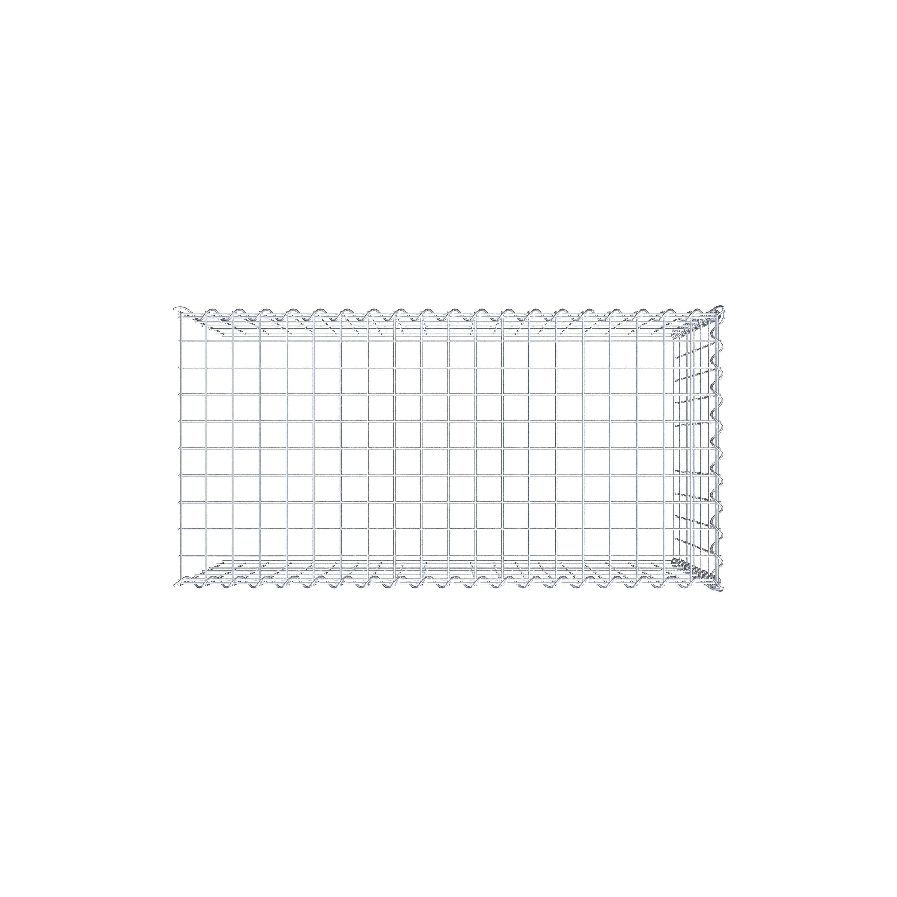 Grown-on gabion type 4 100 cm x 60 cm x 50 cm (L x H x D), mesh size 5 cm x 10 cm, spiral