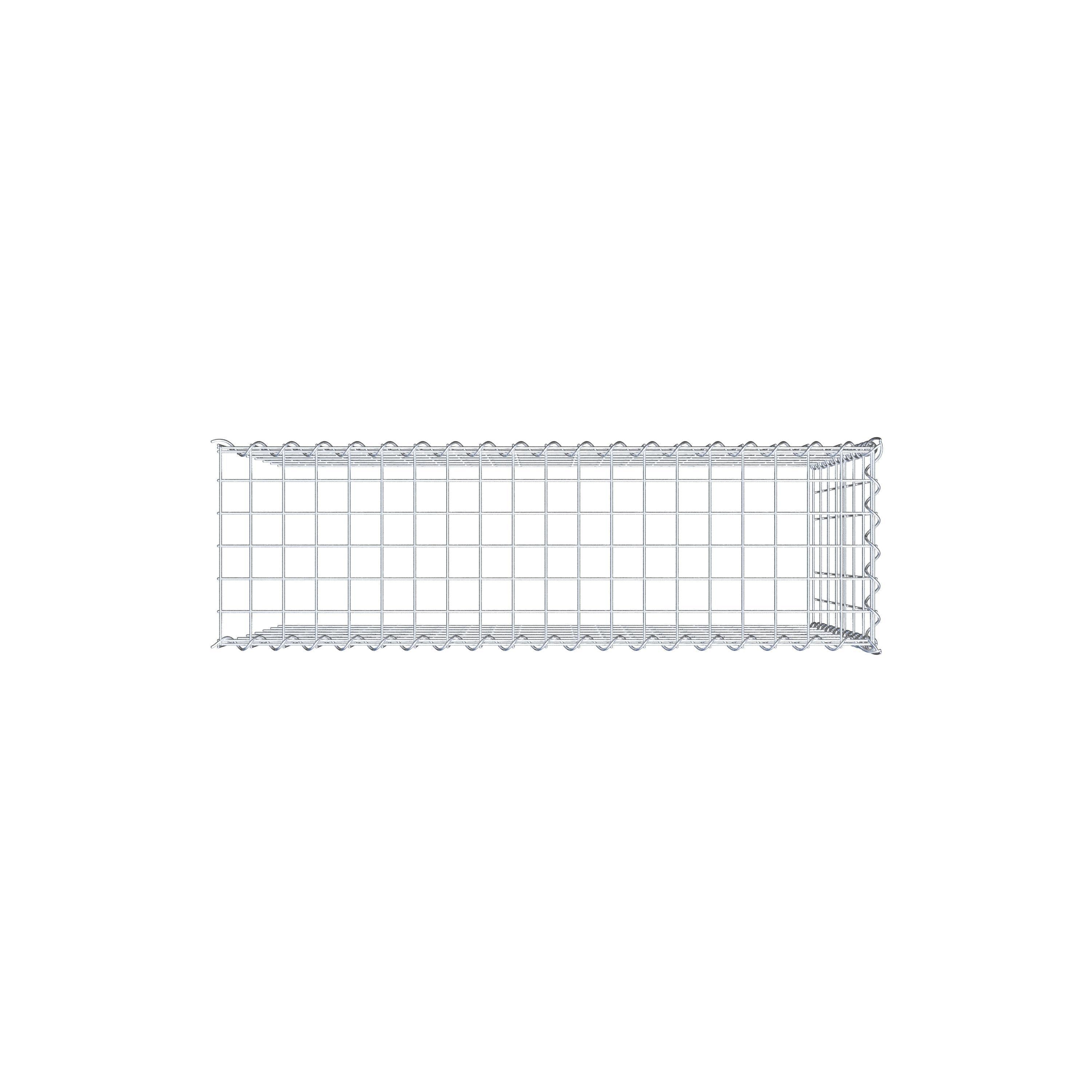 Grown-on gabion type 4 100 cm x 70 cm x 30 cm (L x H x D), mesh size 5 cm x 10 cm, spiral