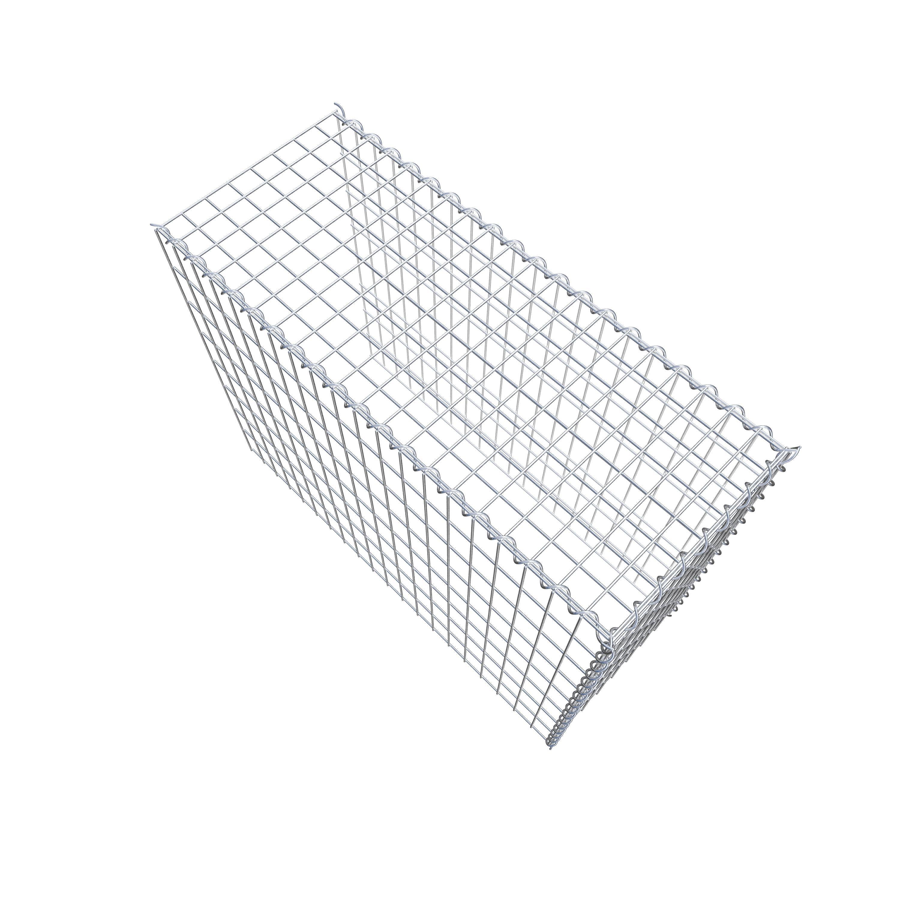 Opvokset gabion type 4 100 cm x 80 cm x 40 cm (L x H x D), maskestørrelse 5 cm x 10 cm, spiral