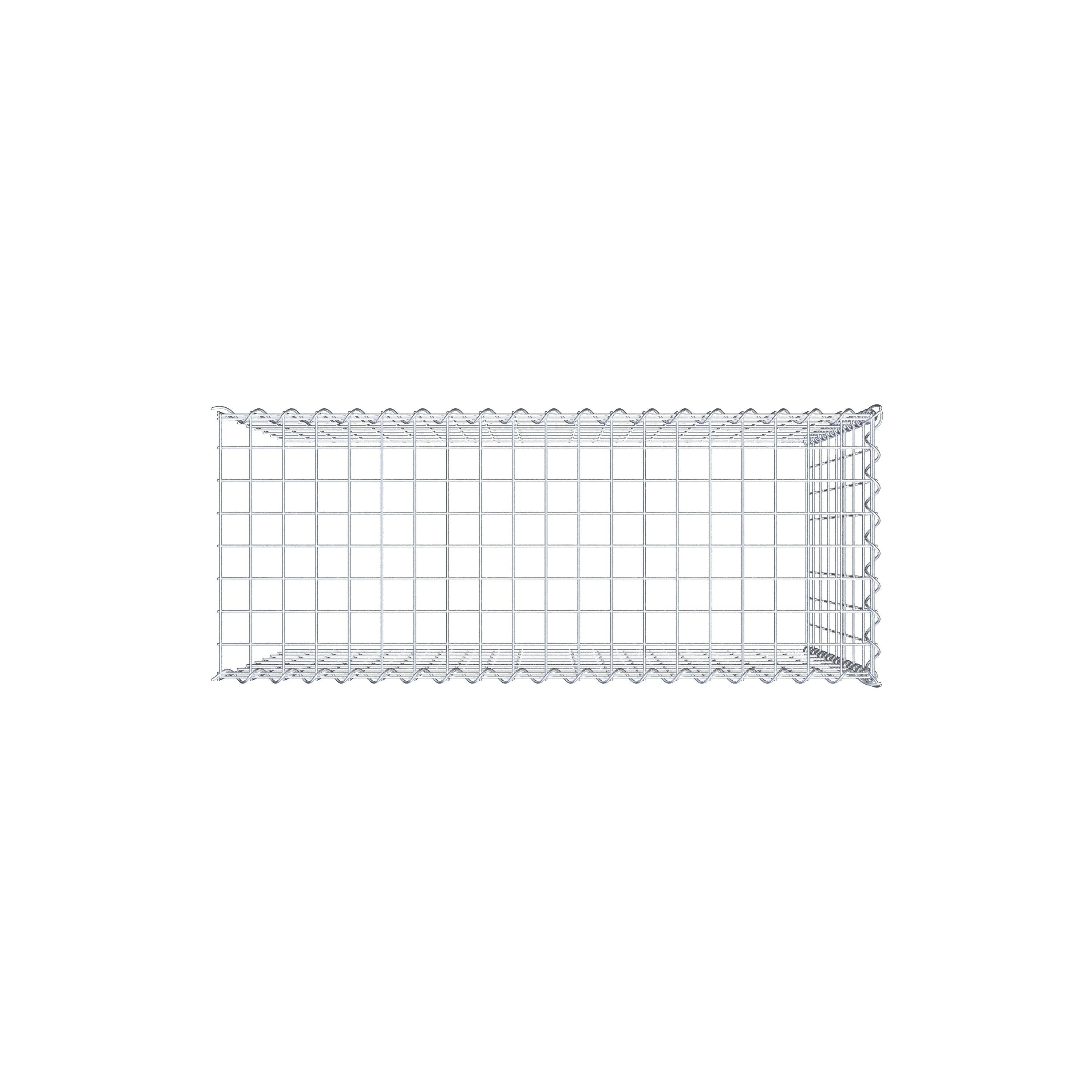 Grown-on gabion type 4 100 cm x 80 cm x 40 cm (L x H x D), mesh size 5 cm x 10 cm, spiral