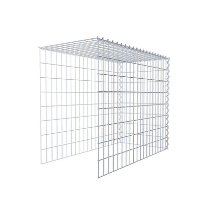 Opvokset gabion type 4 100 cm x 80 cm x 50 cm (L x H x D), maskestørrelse 5 cm x 10 cm, spiral