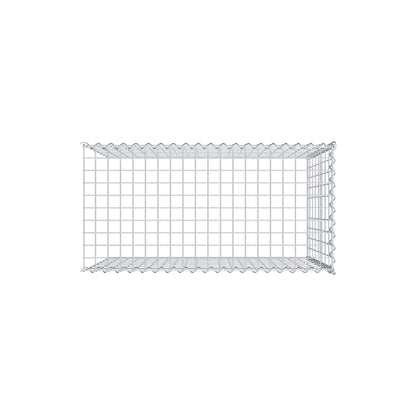 Opvokset gabion type 4 100 cm x 80 cm x 50 cm (L x H x D), maskestørrelse 5 cm x 10 cm, spiral