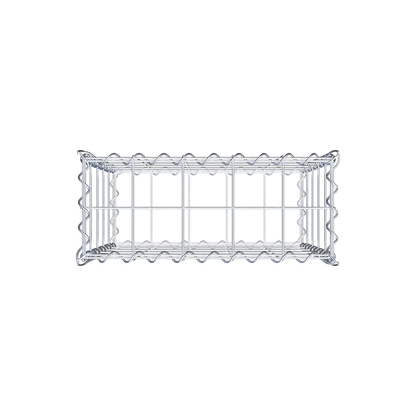 Gabion 50 cm x 50 cm x 20 cm (L x H x D), maskestørrelse 10 cm x 10 cm, spiral
