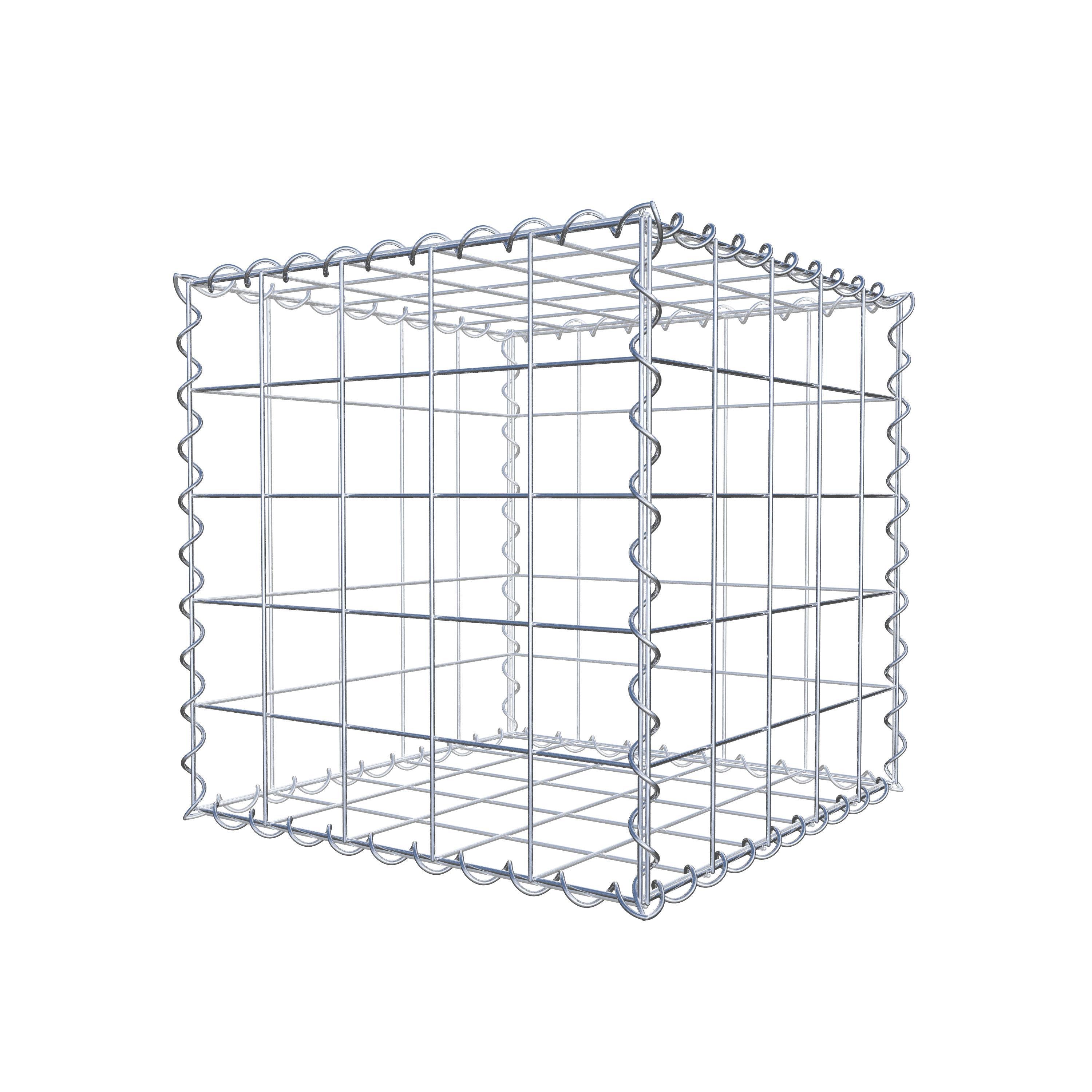 Gabion 50 cm x 50 cm x 50 cm (L x H x D), maskestørrelse 10 cm x 10 cm, spiral