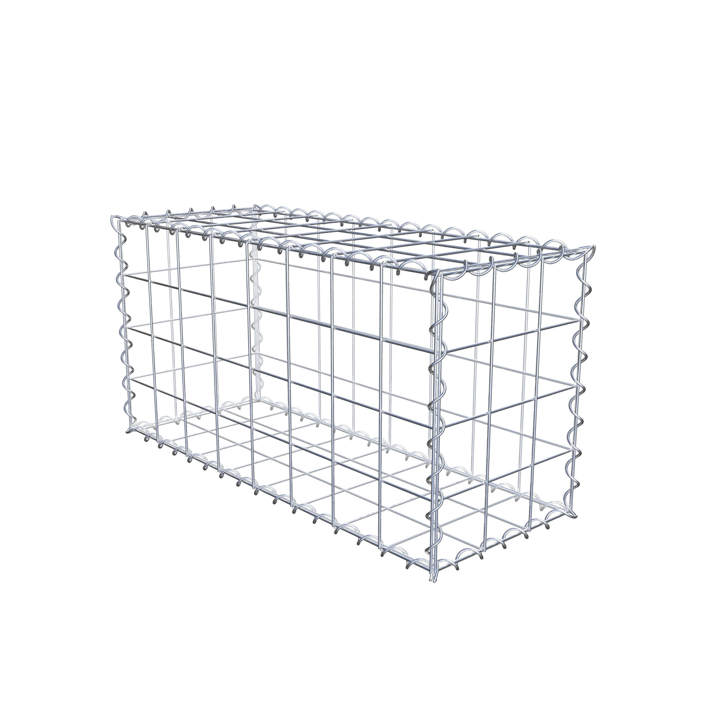 Gabion 80 cm x 40 cm x 30 cm (L x H x D), mesh size 10 cm x 10 cm, spiral