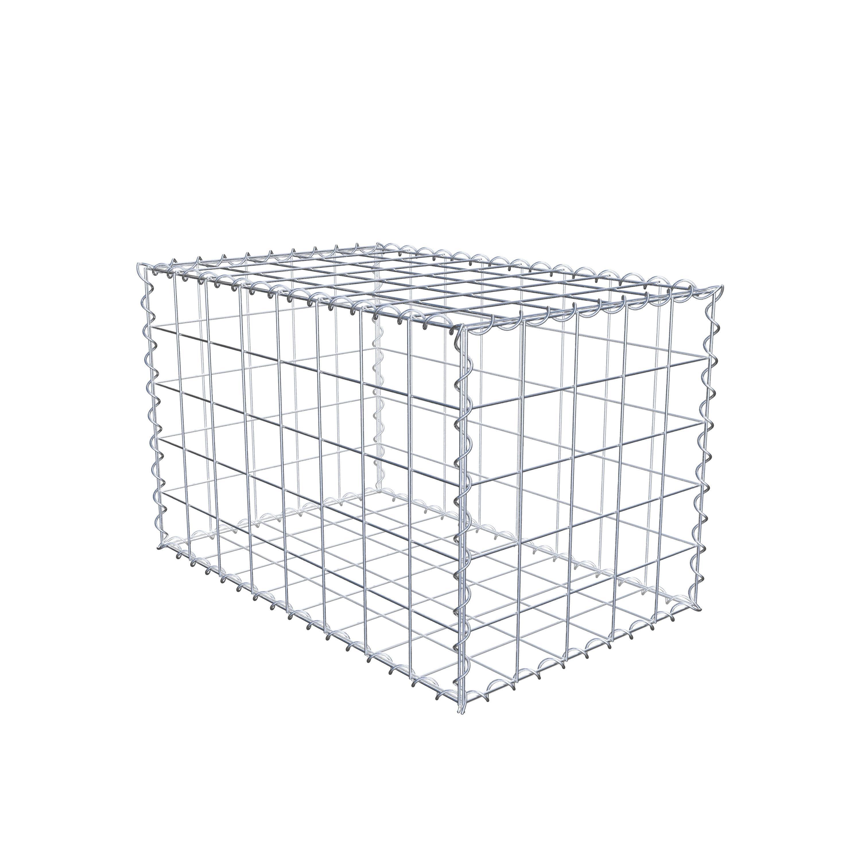 Gabion 80 cm x 50 cm x 50 cm (L x H x D), maskestørrelse 10 cm x 10 cm, spiral