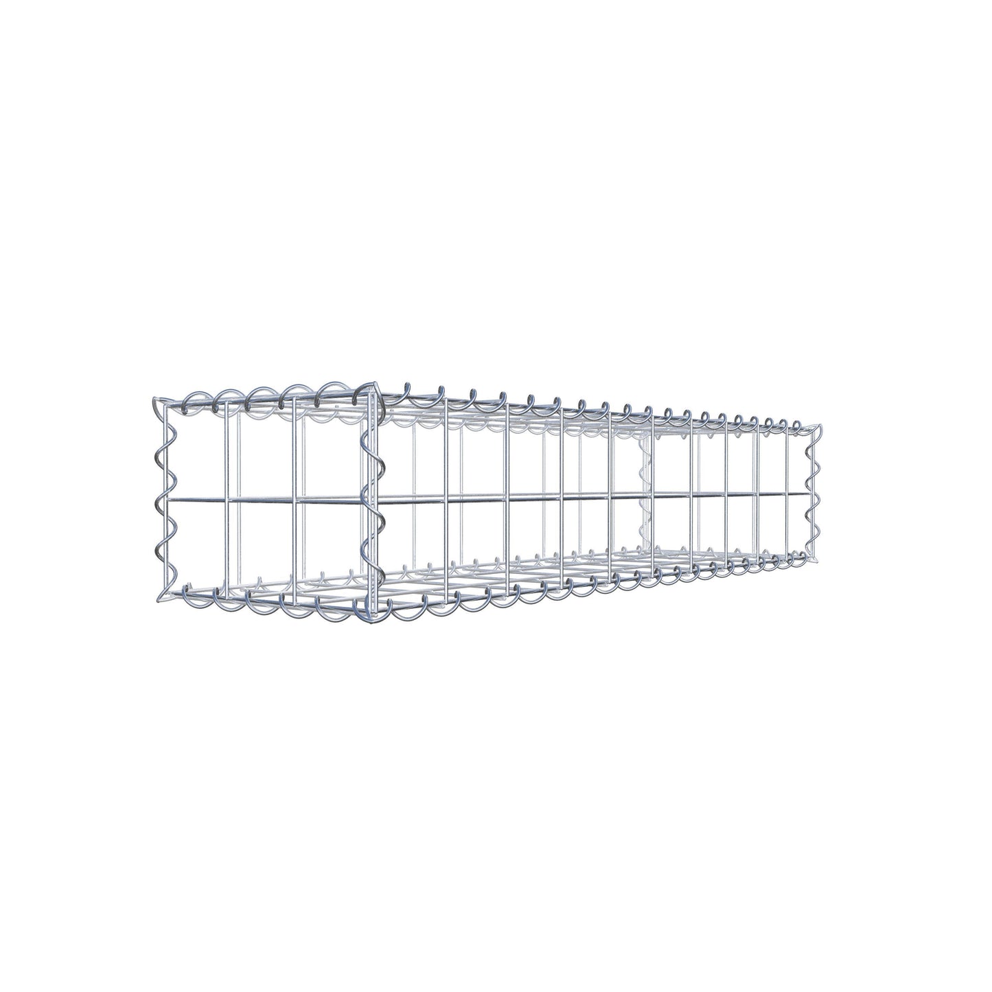 Gabion 100 cm x 20 cm x 30 cm (L x H x D), maskestørrelse 10 cm x 10 cm, spiral