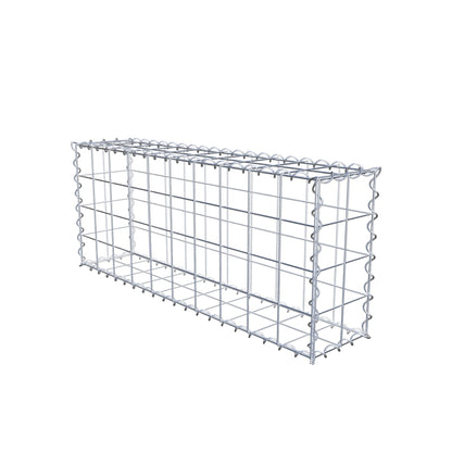 Gabion 100 cm x 40 cm x 20 cm (L x H x D), mesh size 10 cm x 10 cm, spiral
