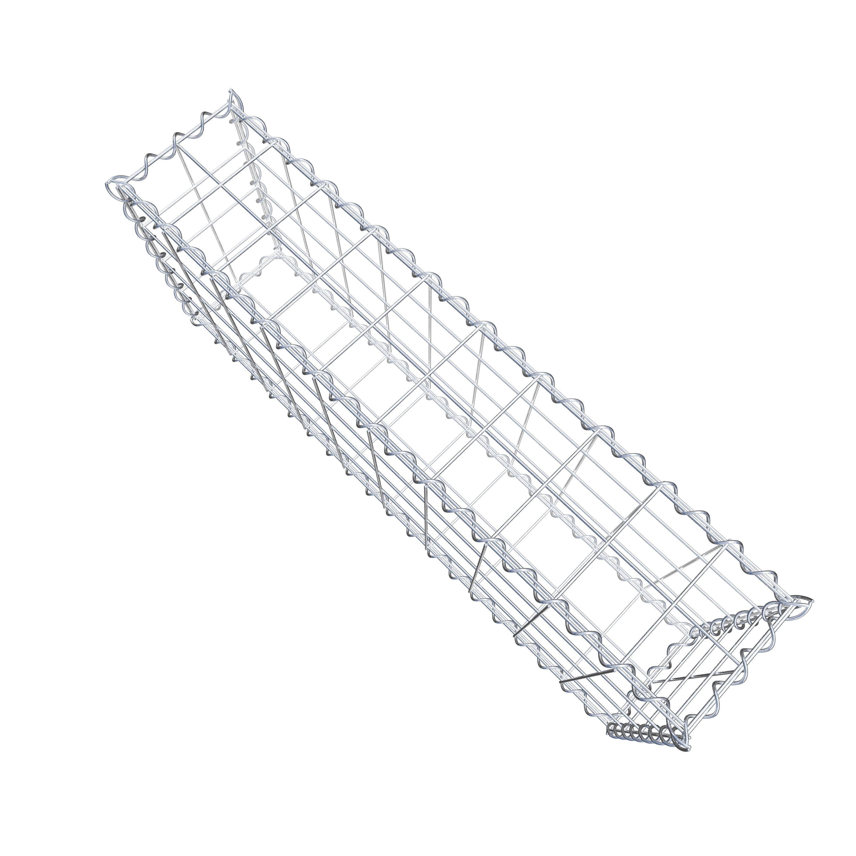 Gabione 100 cm x 40 cm x 20 cm (L x H x T), Maschenweite 10 cm x 10 cm, Spirale