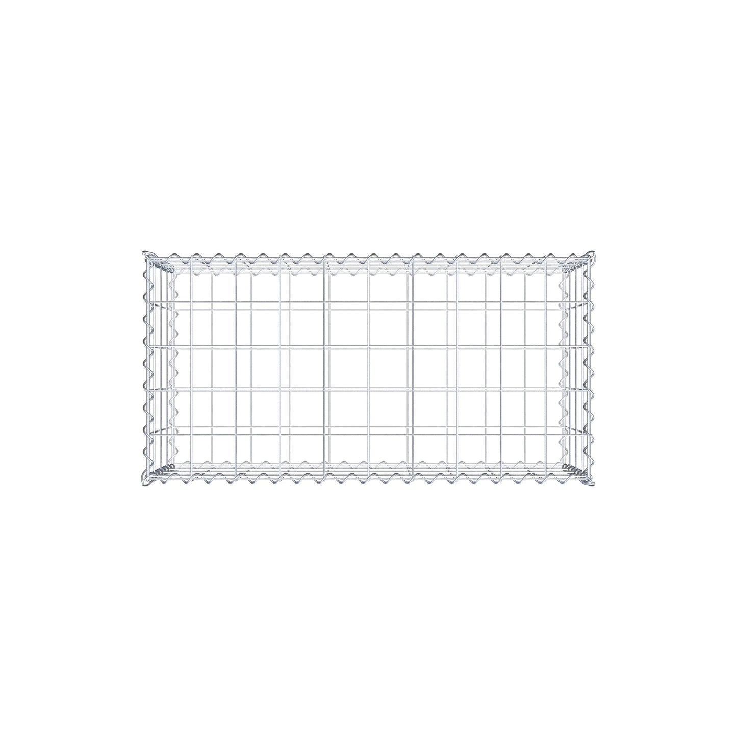 Gabbione 100 cm x 40 cm x 50 cm (L x H x P), maglia 10 cm x 10 cm, spirale