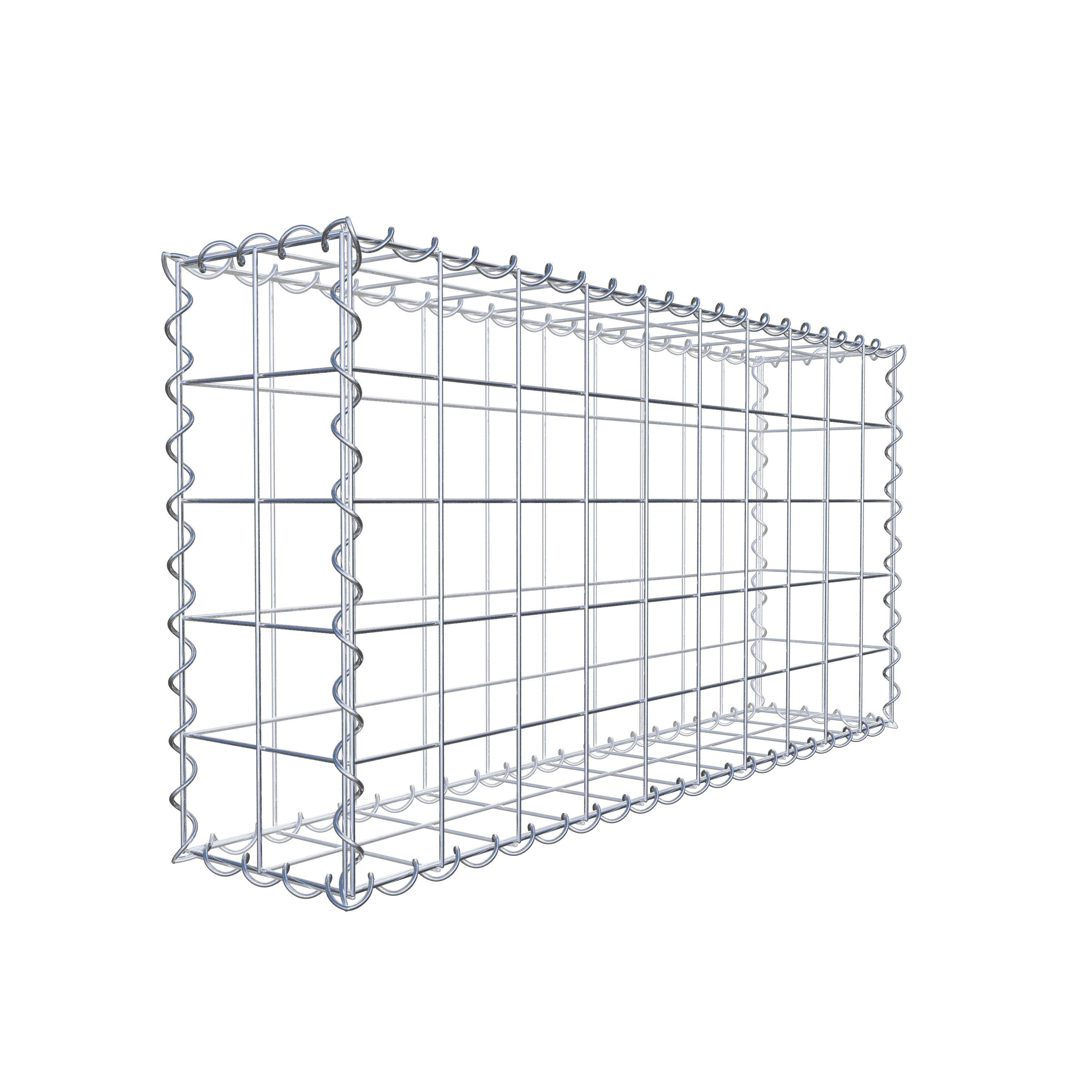 Gabione 100 cm x 50 cm x 20 cm (L x H x T), Maschenweite 10 cm x 10 cm, Spirale