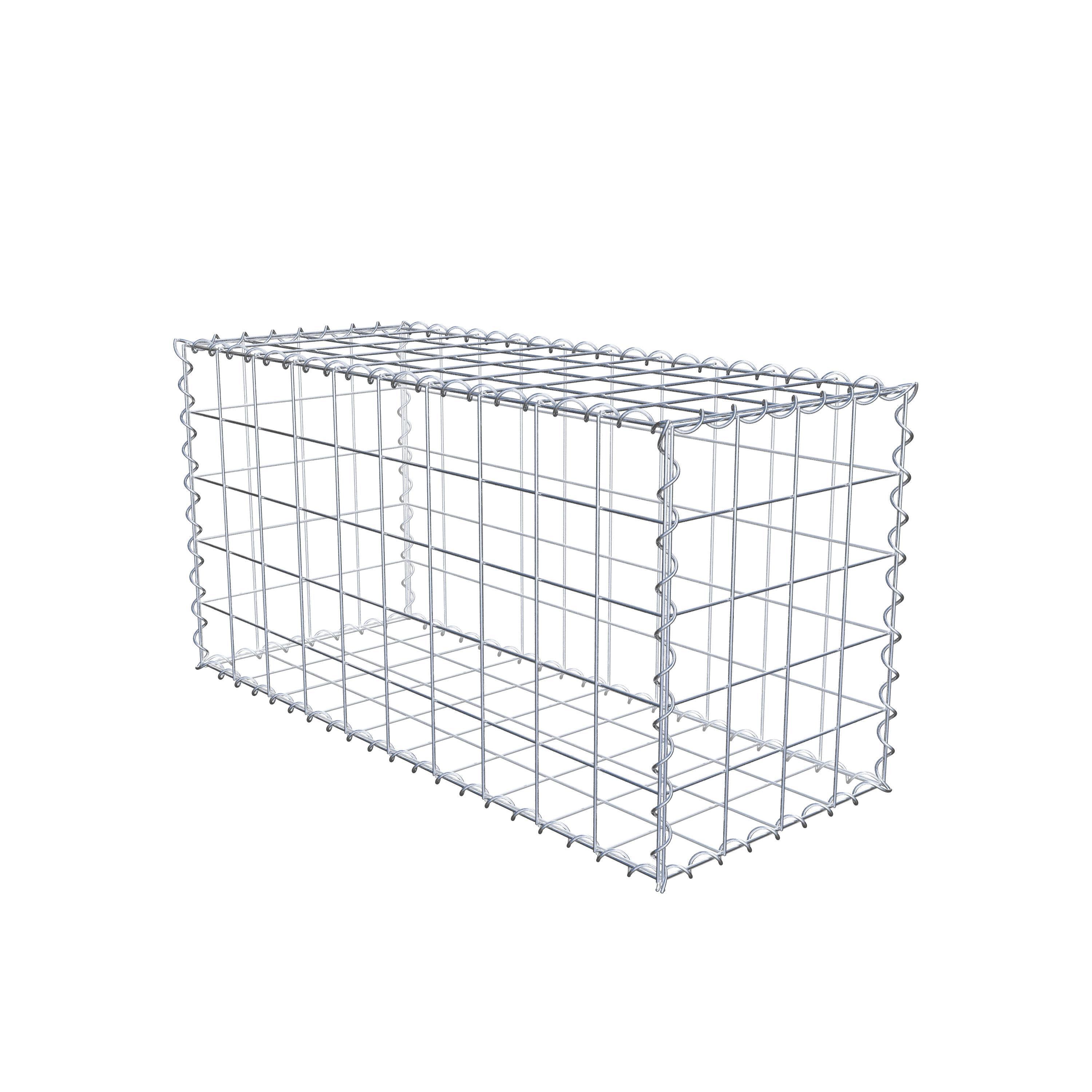 Gabion 100 cm x 50 cm x 40 cm (L x H x D), mesh size 10 cm x 10 cm, spiral