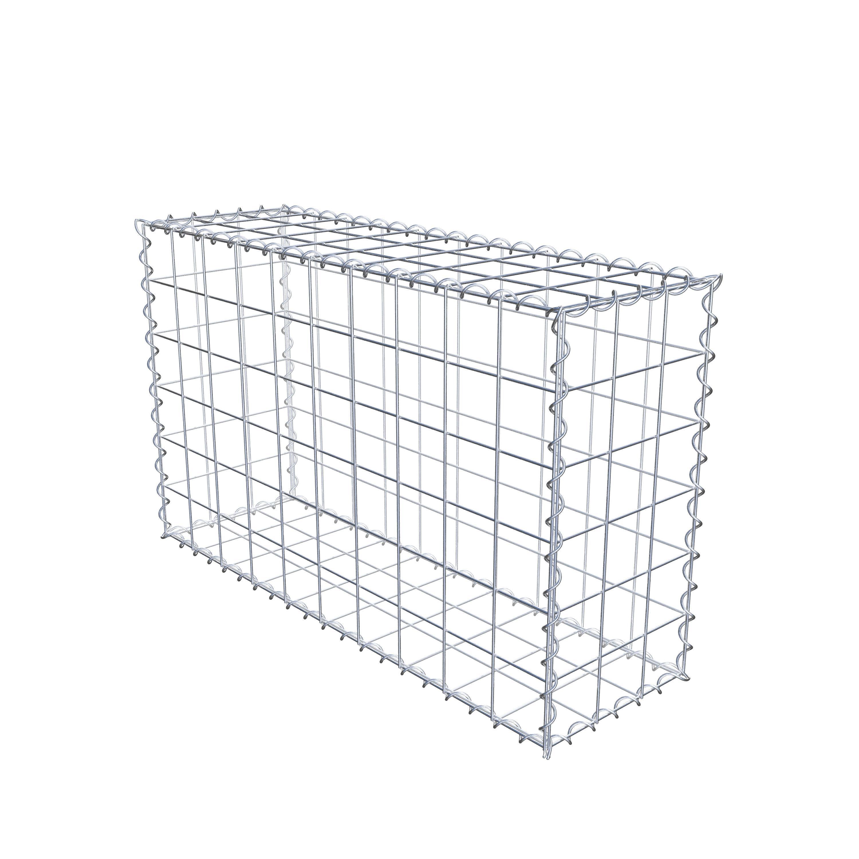 Gabion 100 cm x 60 cm x 30 cm (L x H x D), maskestørrelse 10 cm x 10 cm, spiral