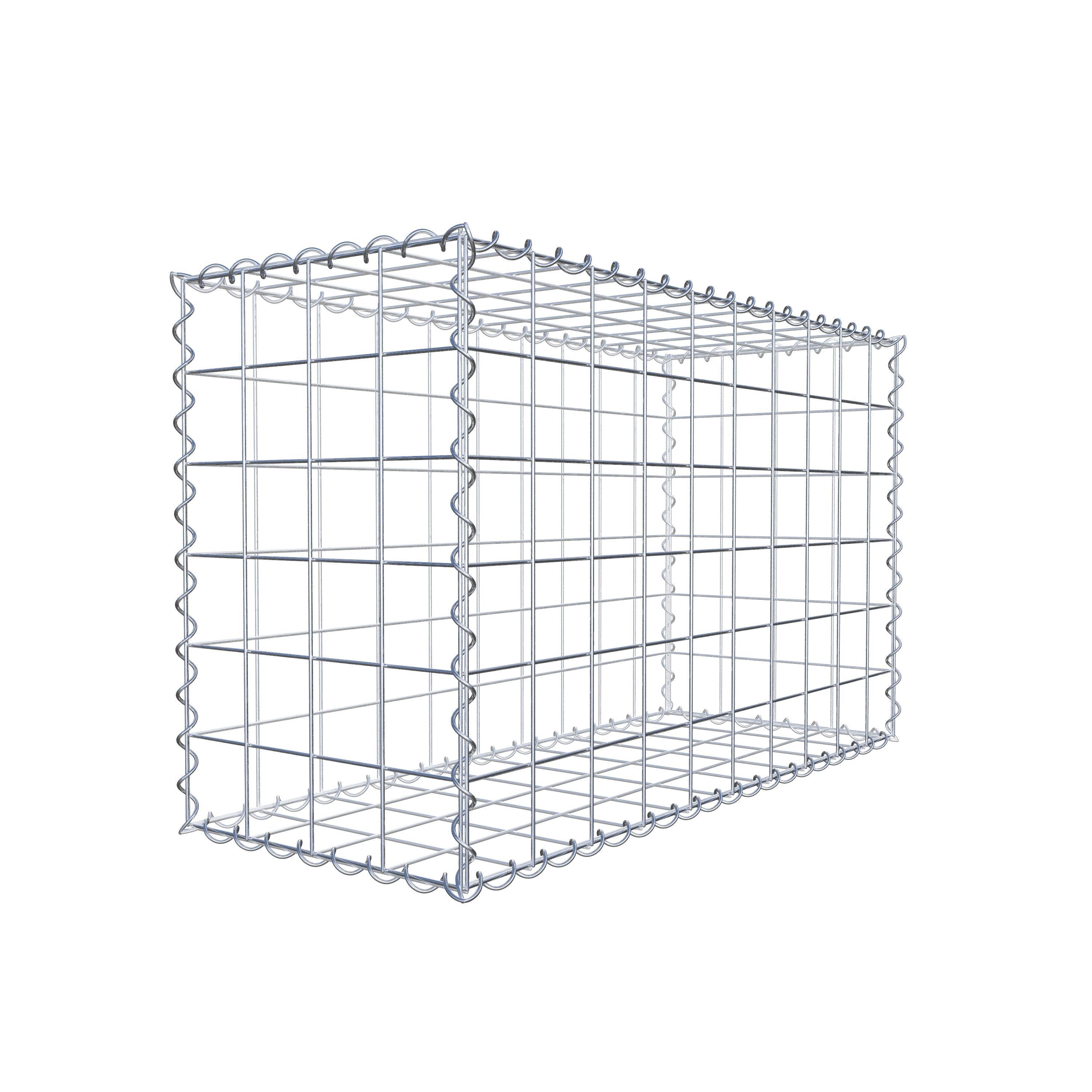 Gabion 100 cm x 60 cm x 40 cm (L x H x D), mesh size 10 cm x 10 cm, spiral