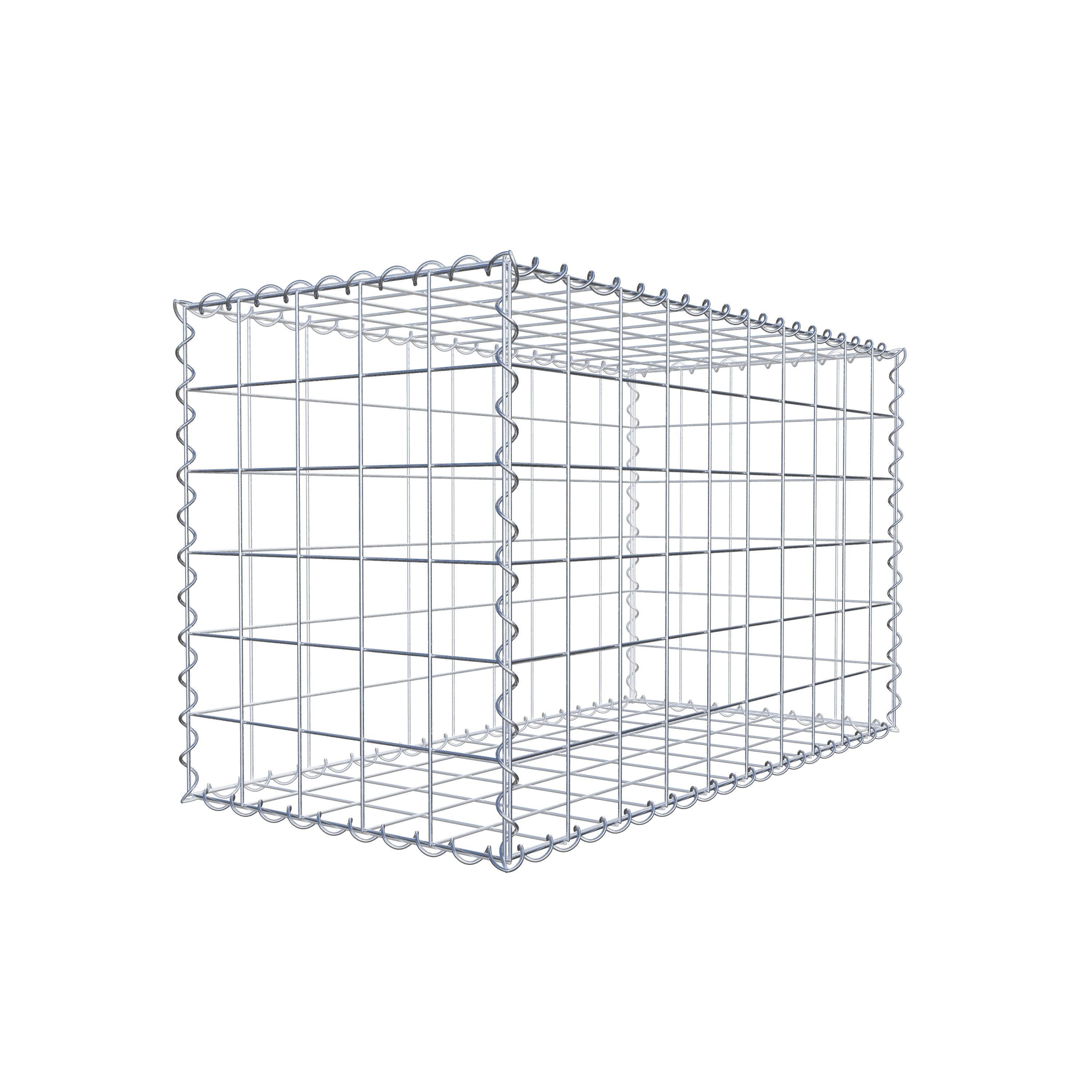 Gabion 100 cm x 60 cm x 50 cm (L x H x D), mesh size 10 cm x 10 cm, spiral