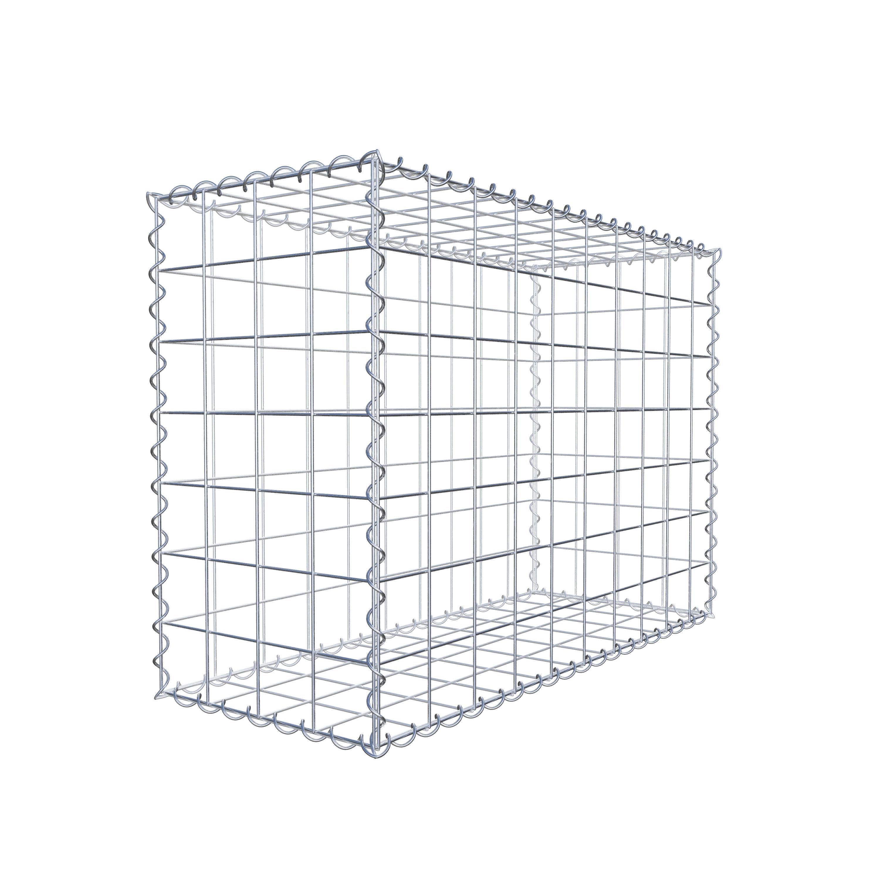 Gabion 100 cm x 70 cm x 40 cm (L x H x D), maskestørrelse 10 cm x 10 cm, spiral