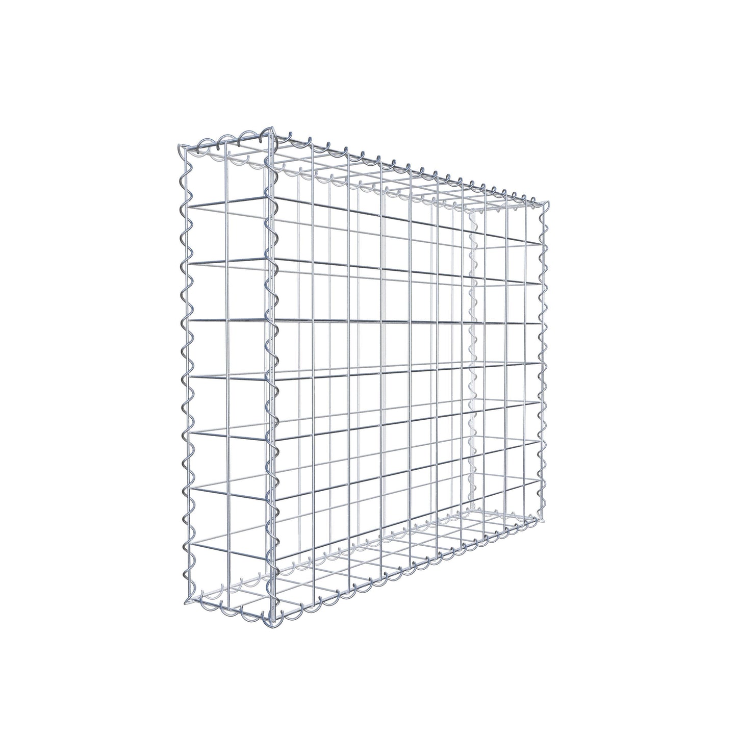 Gabion 100 cm x 80 cm x 20 cm (L x H x D), maskestørrelse 10 cm x 10 cm, spiral