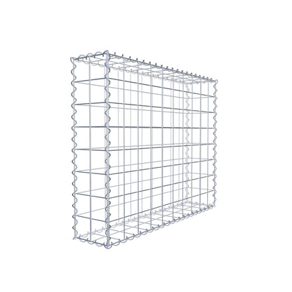 Gabion 100 cm x 80 cm x 20 cm (L x H x D), maskestørrelse 10 cm x 10 cm, spiral
