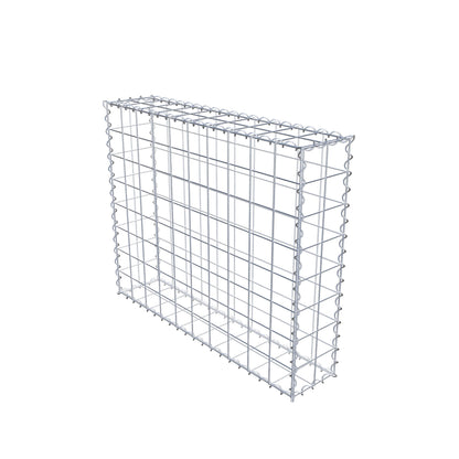 Gabion 100 cm x 80 cm x 20 cm (L x H x D), maskestørrelse 10 cm x 10 cm, spiral