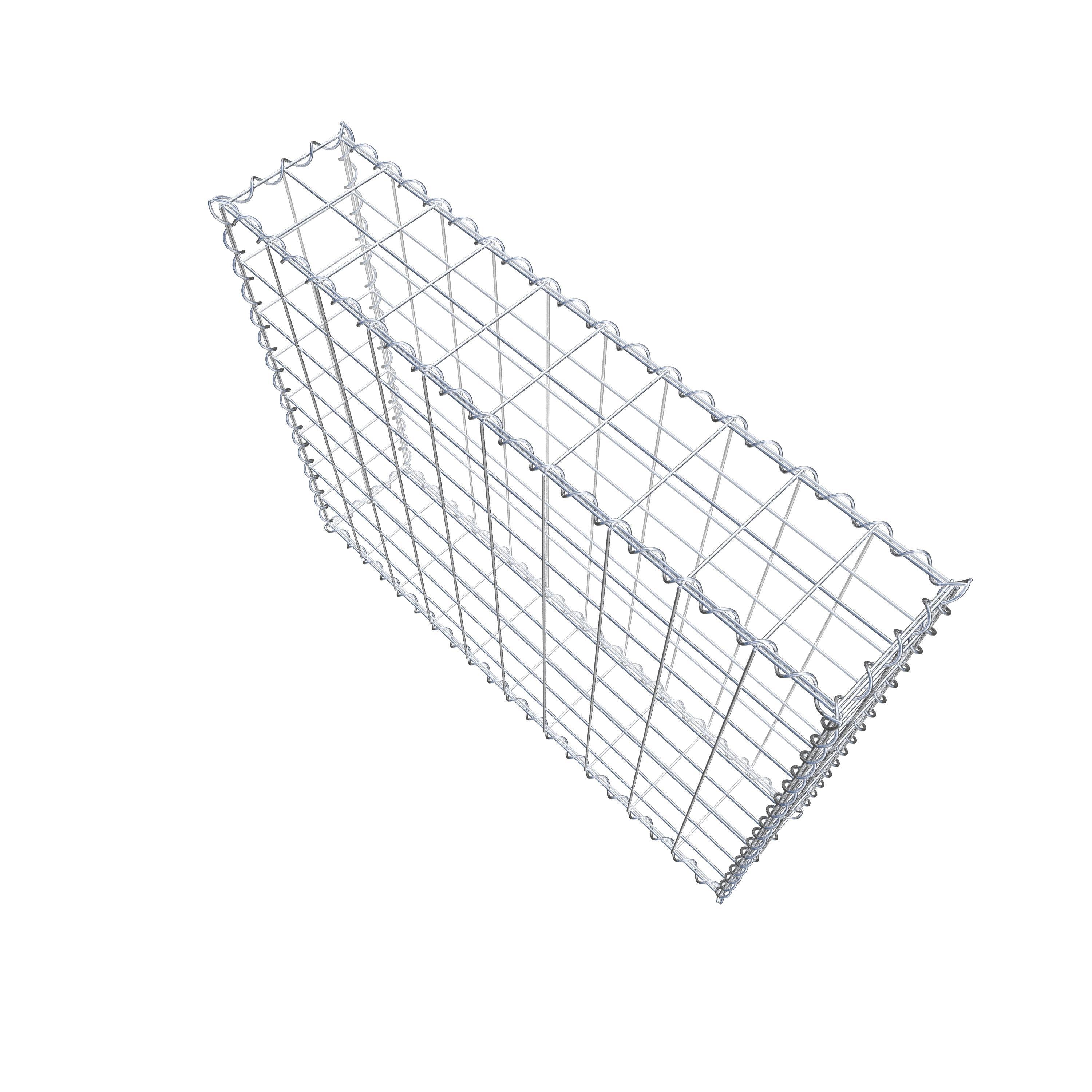 Gabion 100 cm x 80 cm x 20 cm (L x H x D), mesh size 10 cm x 10 cm, spiral