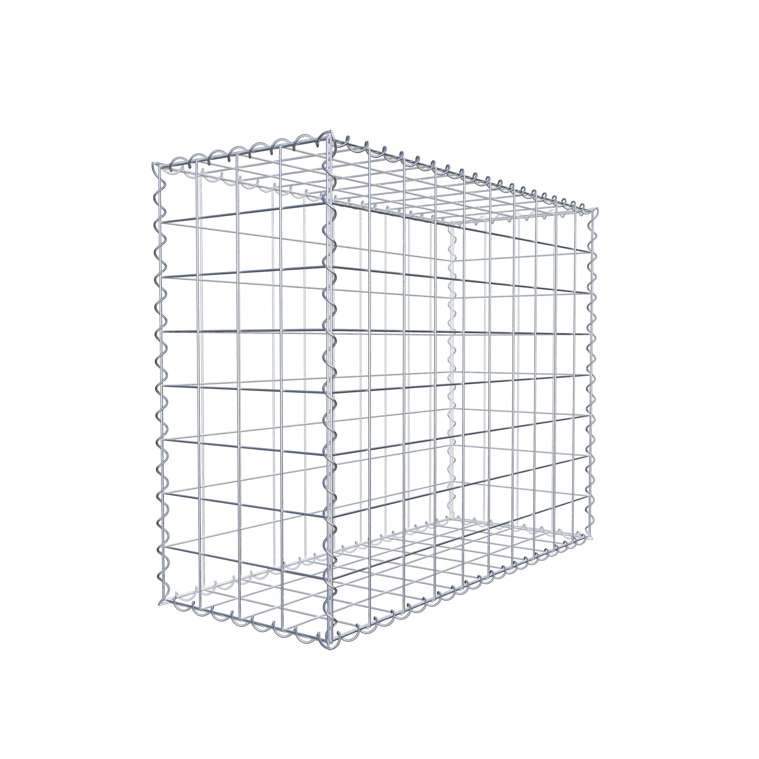 Gabion 100 cm x 80 cm x 40 cm (L x H x D), maskestørrelse 10 cm x 10 cm, spiral