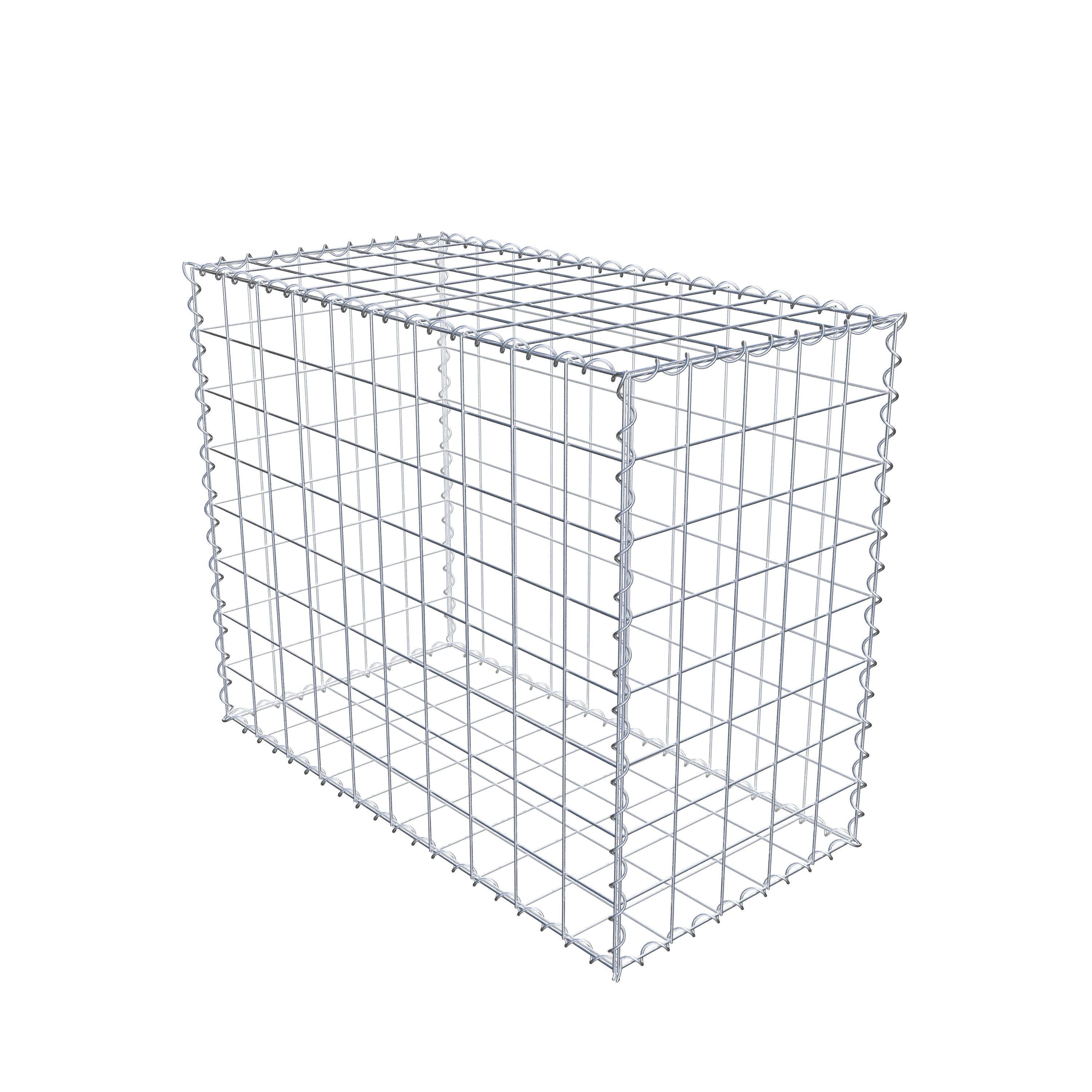 Gabion 100 cm x 80 cm x 50 cm (L x H x D), mesh size 10 cm x 10 cm, spiral