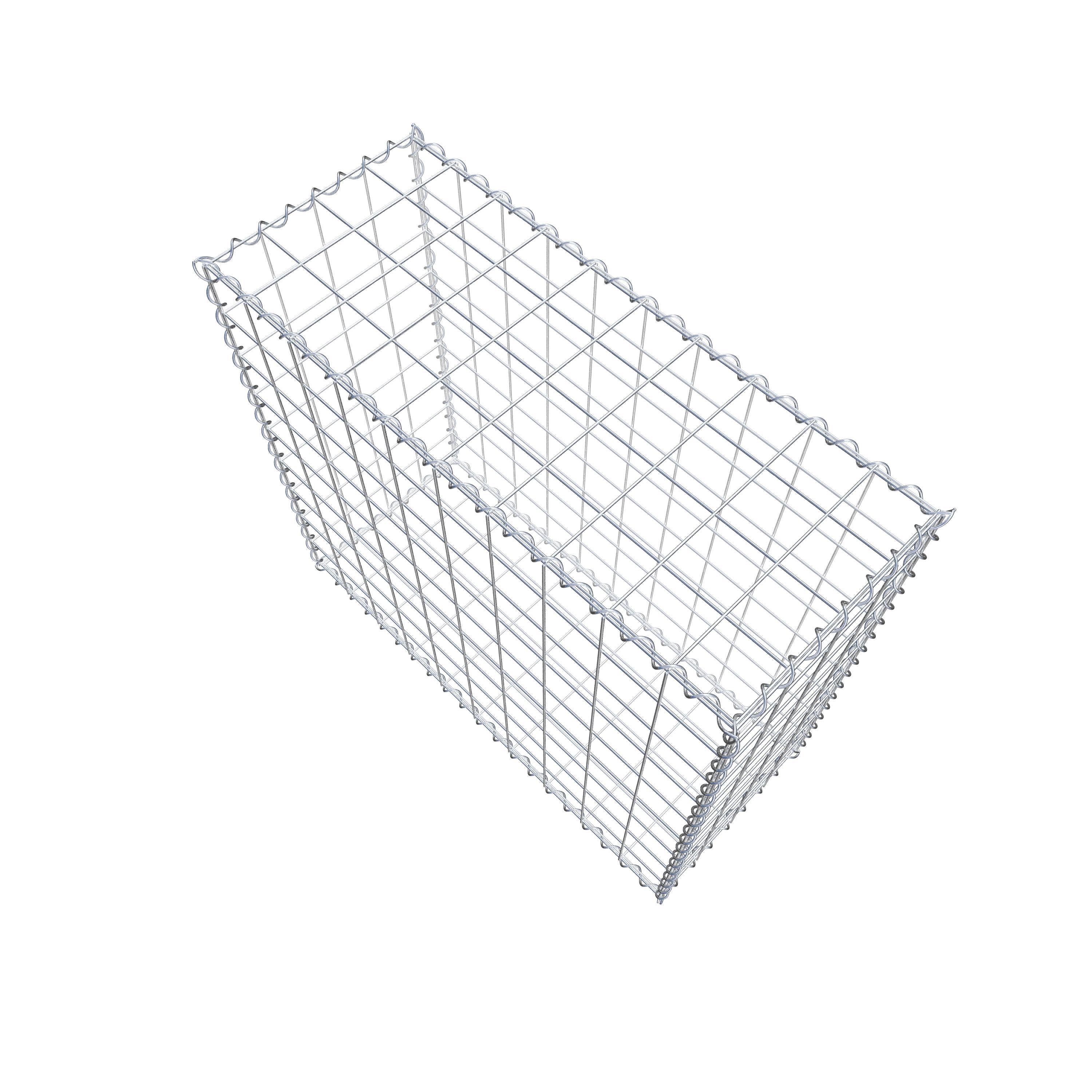 Gabion 100 cm x 90 cm x 40 cm (L x H x D), maskestørrelse 10 cm x 10 cm, spiral