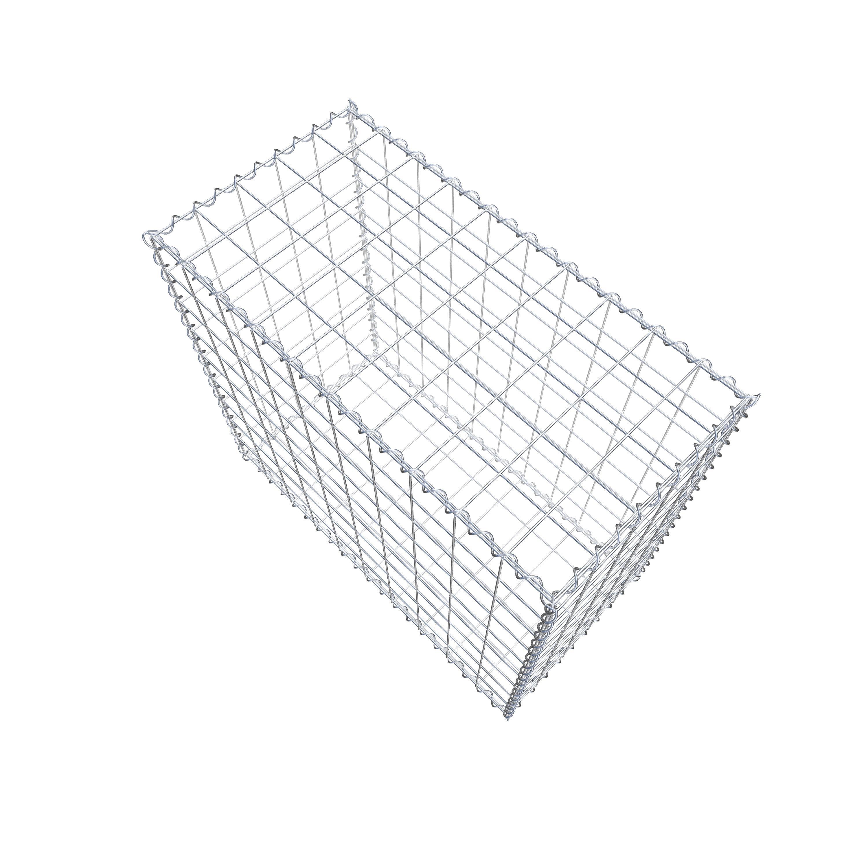 Gabion 100 cm x 90 cm x 50 cm (L x H x D), mesh size 10 cm x 10 cm, spiral