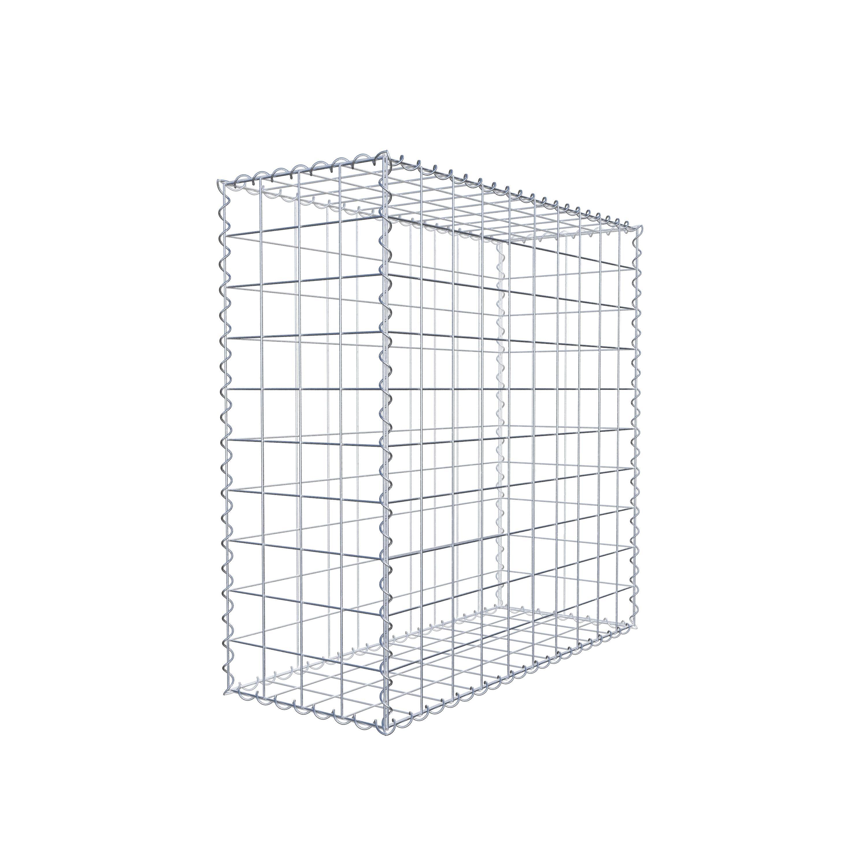 Gabion 100 cm x 100 cm x 40 cm (L x H x D), mesh size 10 cm x 10 cm, spiral