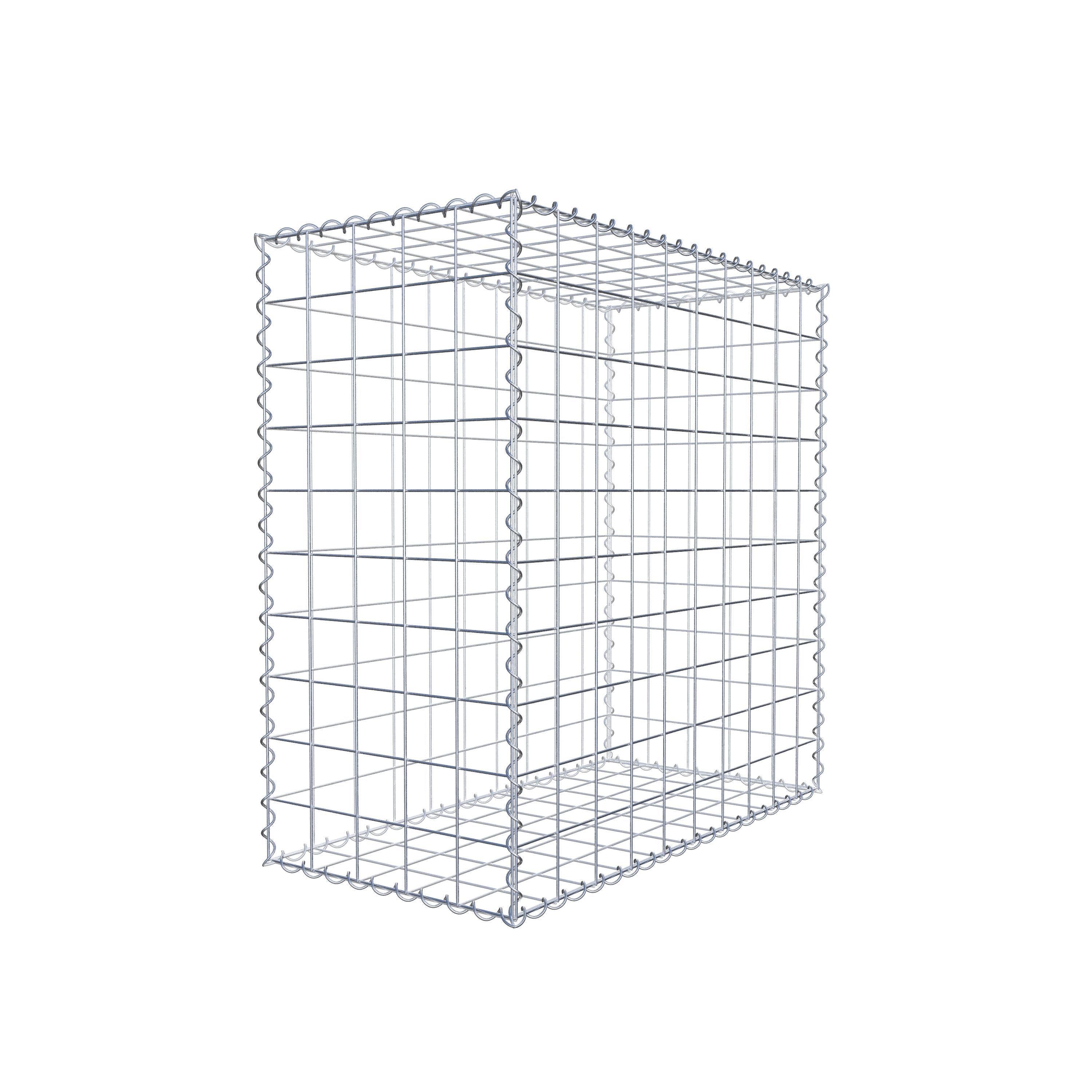 Gabion 100 cm x 100 cm x 50 cm (L x H x D), maskestørrelse 10 cm x 10 cm, spiral