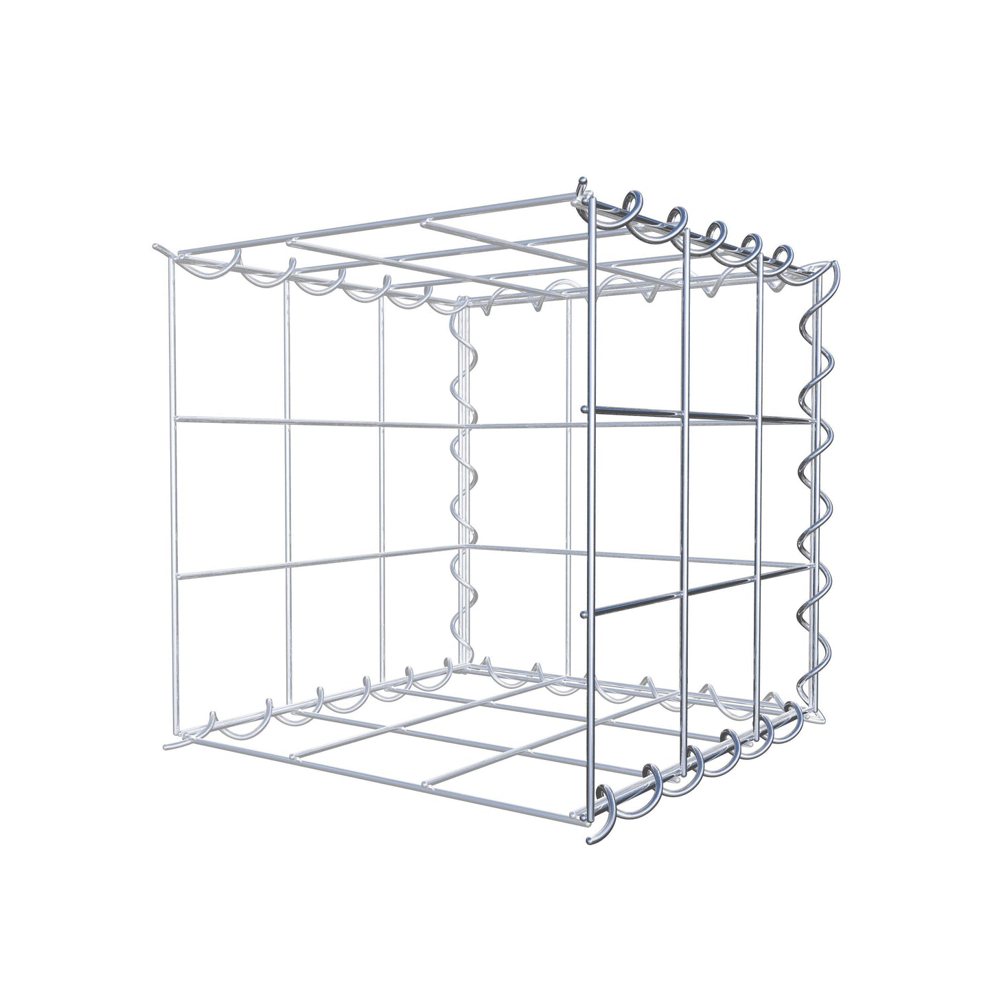 Opvokset gabion type 2 30 cm x 30 cm x 30 cm (L x H x D), maskestørrelse 10 cm x 10 cm, spiral