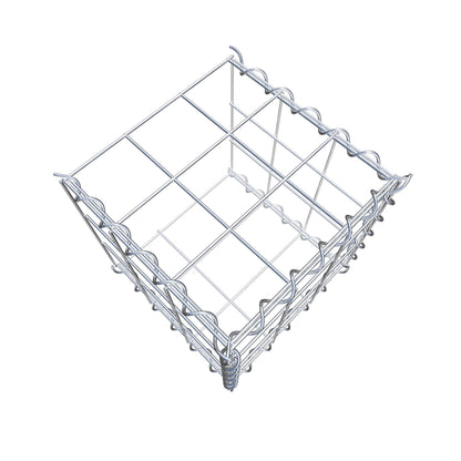 Opvokset gabion type 2 30 cm x 30 cm x 30 cm (L x H x D), maskestørrelse 10 cm x 10 cm, spiral