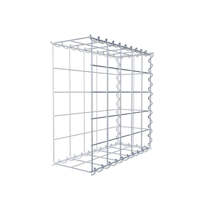 Opvokset gabion type 2 50 cm x 50 cm x 20 cm (L x H x D), maskestørrelse 10 cm x 10 cm, spiral