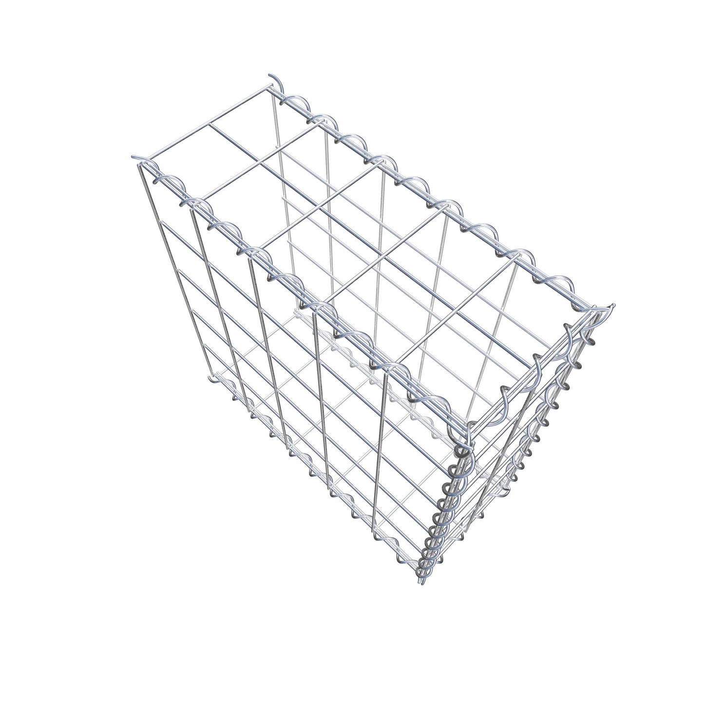 Opvokset gabion type 2 50 cm x 50 cm x 20 cm (L x H x D), maskestørrelse 10 cm x 10 cm, spiral