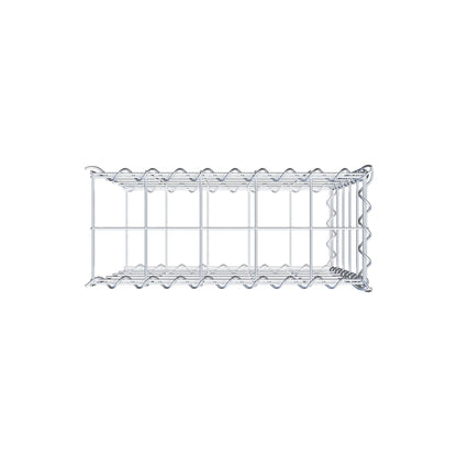 Opvokset gabion type 2 50 cm x 50 cm x 20 cm (L x H x D), maskestørrelse 10 cm x 10 cm, spiral