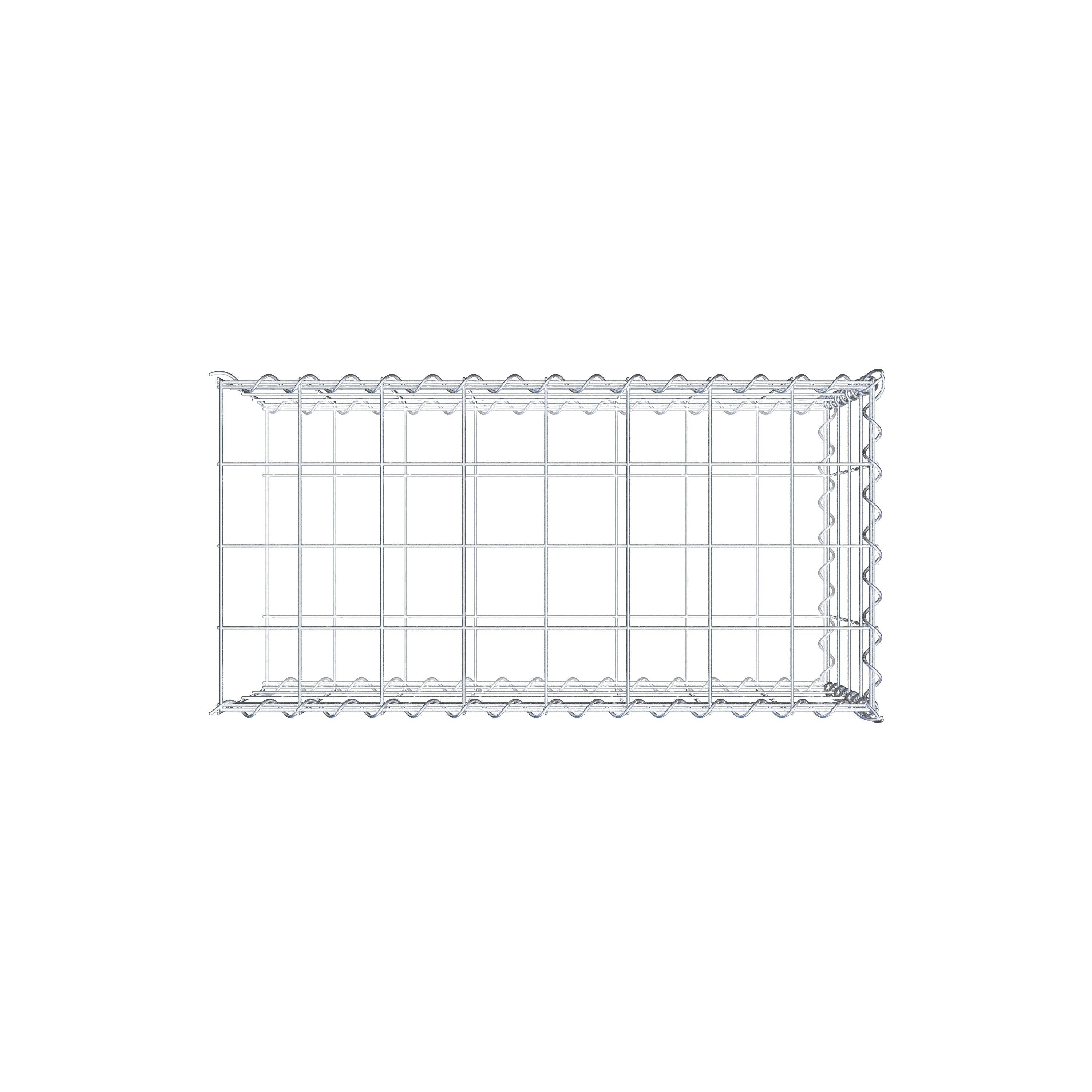 Grown-on gabion type 2 80 cm x 40 cm x 40 cm (L x H x D), mesh size 10 cm x 10 cm, spiral