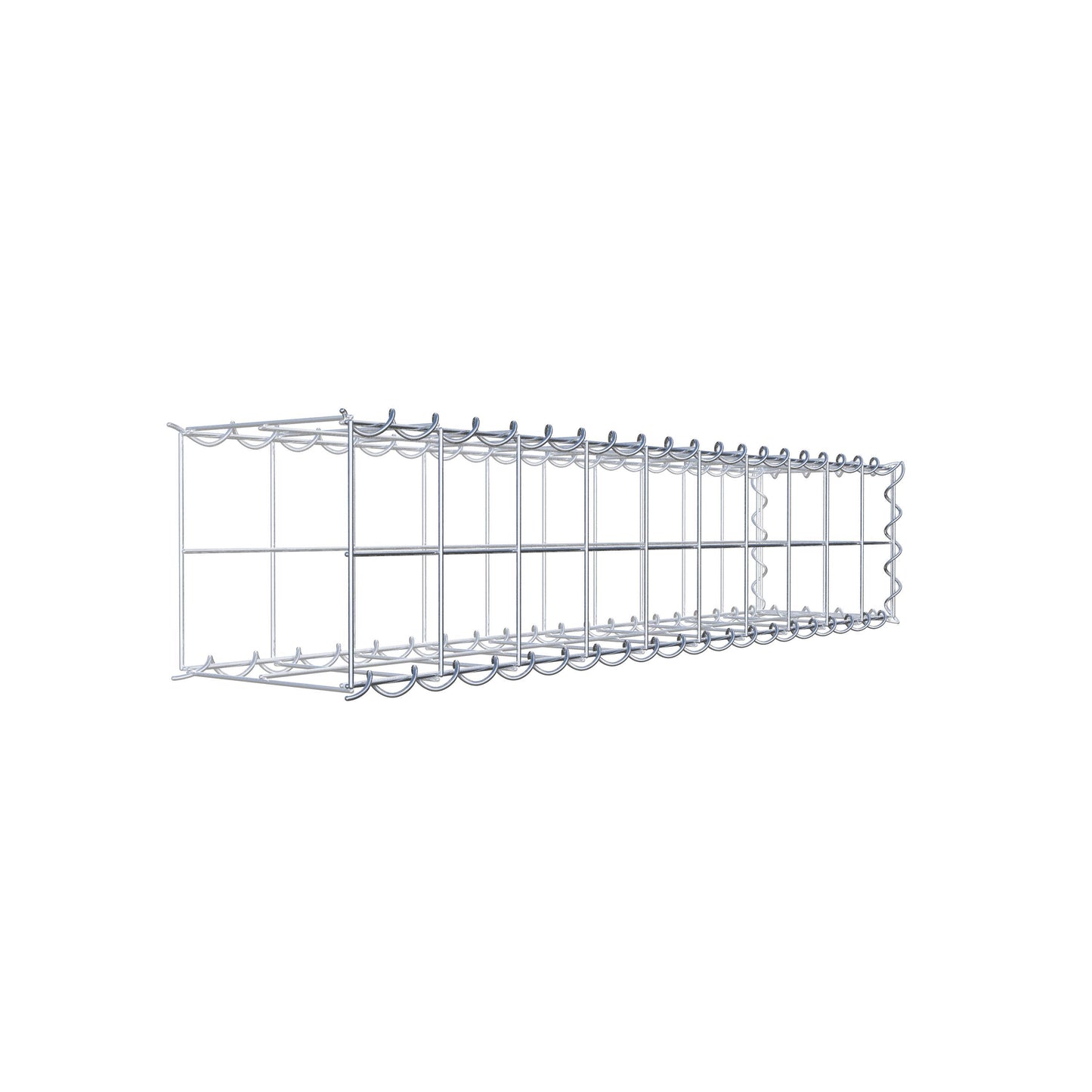 Gavión complementario tipo 2 100 cm x 20 cm x 20 cm (L x A x P), malla 10 cm x 10 cm, espiral