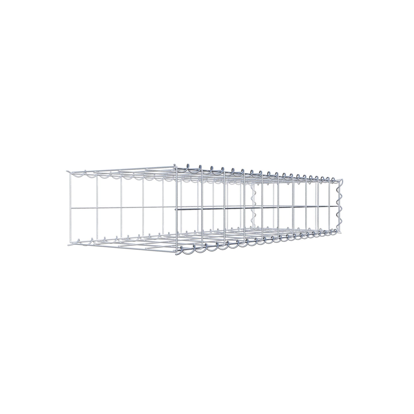 Extra gabion typ 2 100 cm x 20 cm x 40 cm (L x H x D), maskstorlek 10 cm x 10 cm, spiral