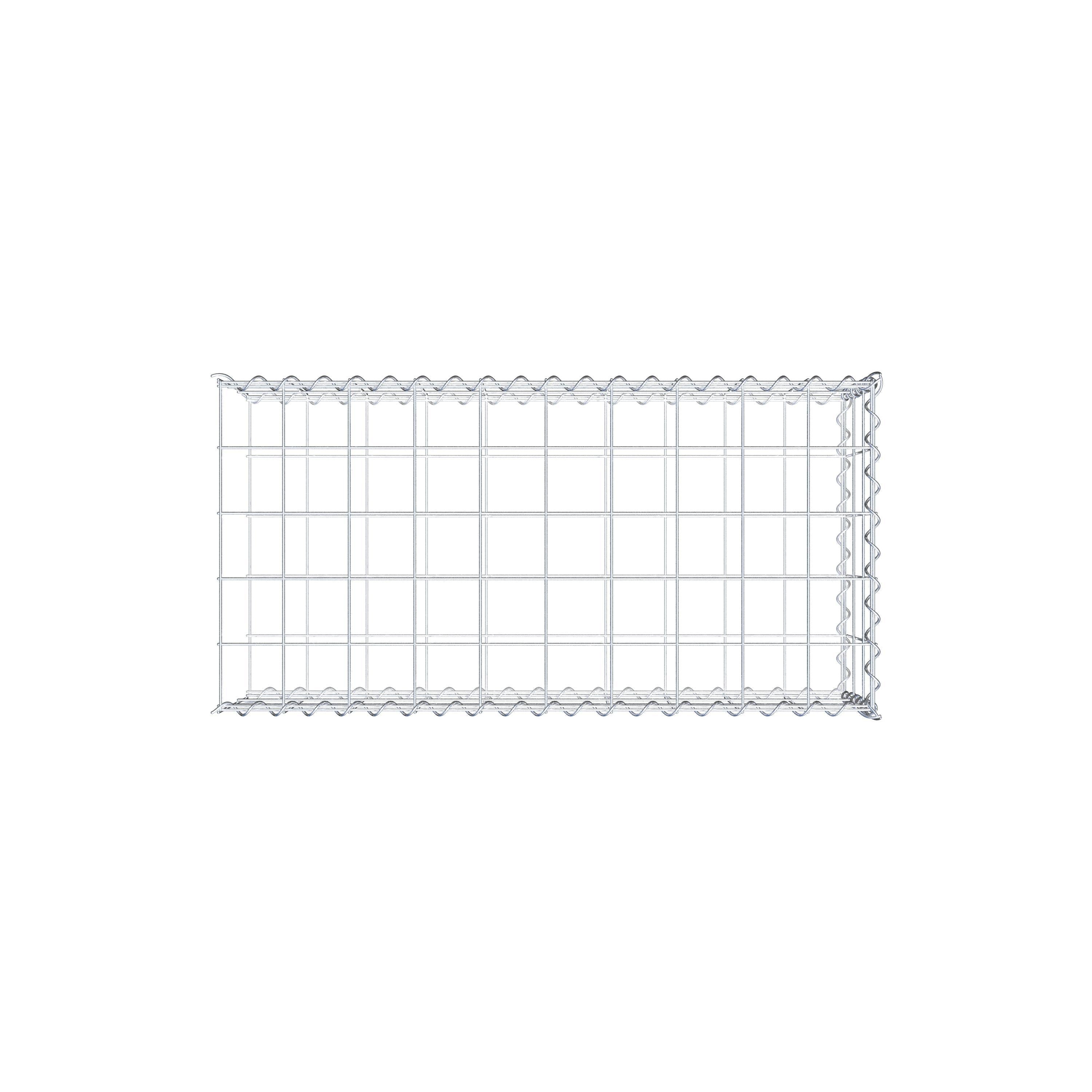 Grown-on gabion type 2 100 cm x 30 cm x 50 cm (L x H x D), mesh size 10 cm x 10 cm, spiral