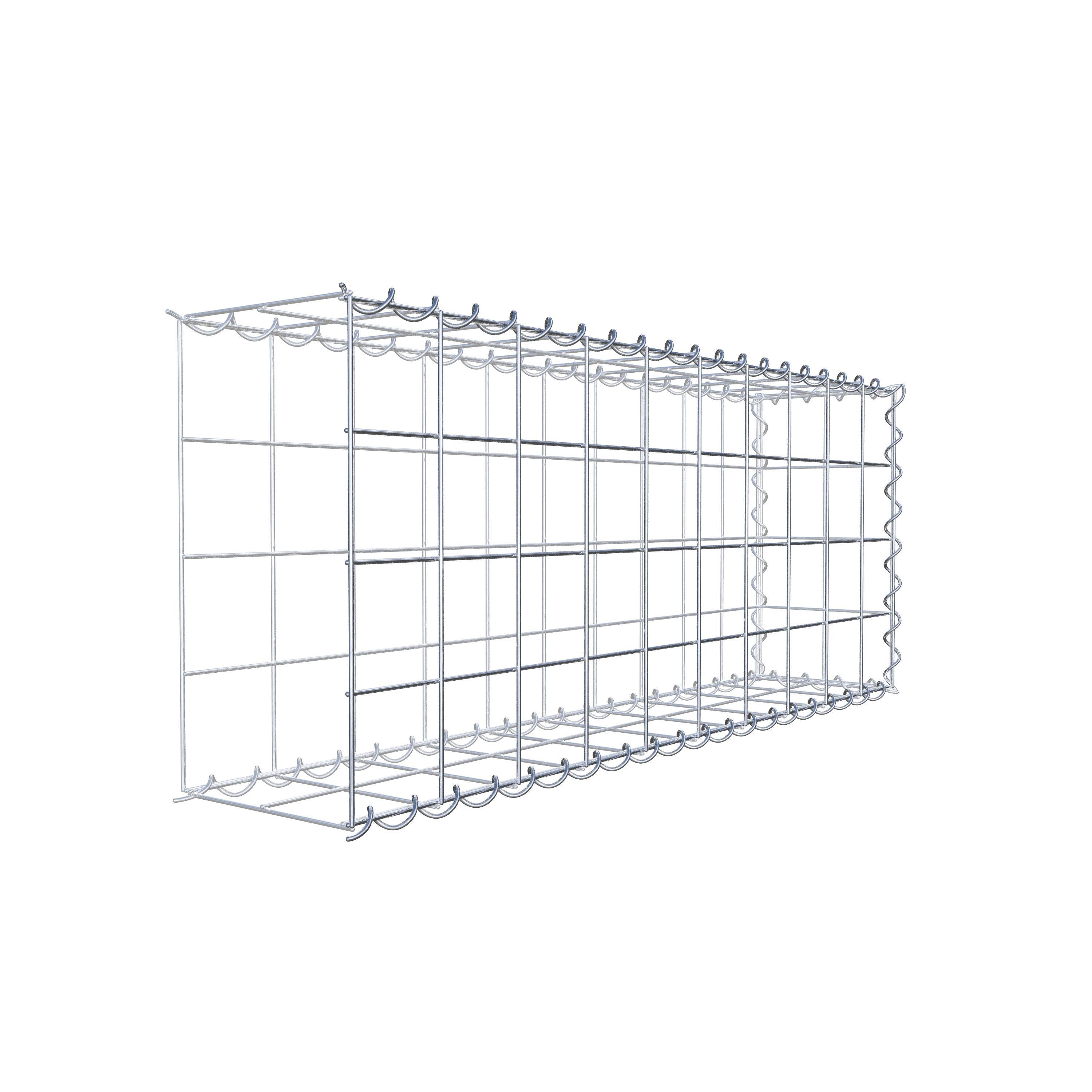 Anbaugabione Typ 2 100 cm x 40 cm x 20 cm (L x H x T), Maschenweite 10 cm x 10 cm, Spirale